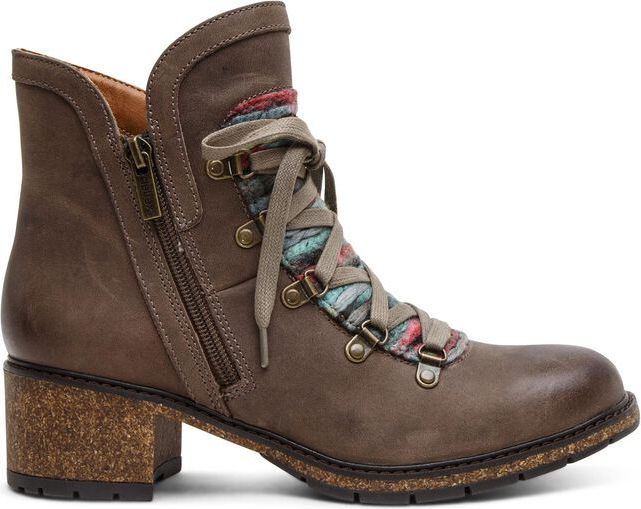 Joleen Dark Taupe Lace Up Boot - Image 2