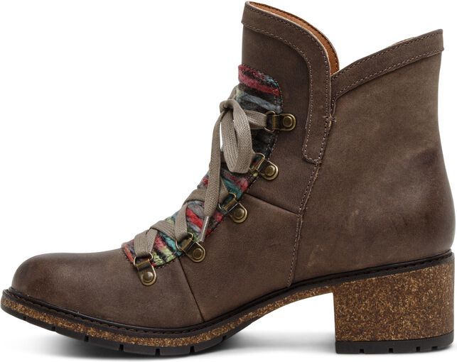 Joleen Dark Taupe Lace Up Boot - Image 3