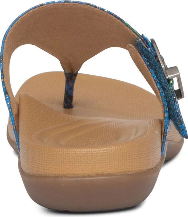 Rita Adjustable Thong Sandal Blue Snake - Image 3
