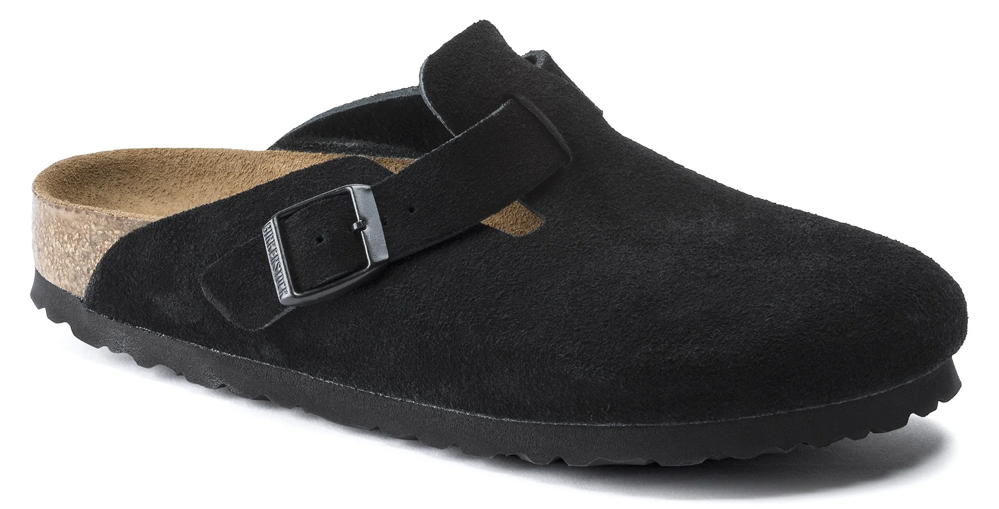 Boston Soft Footbed Suede Black Regular Fit
