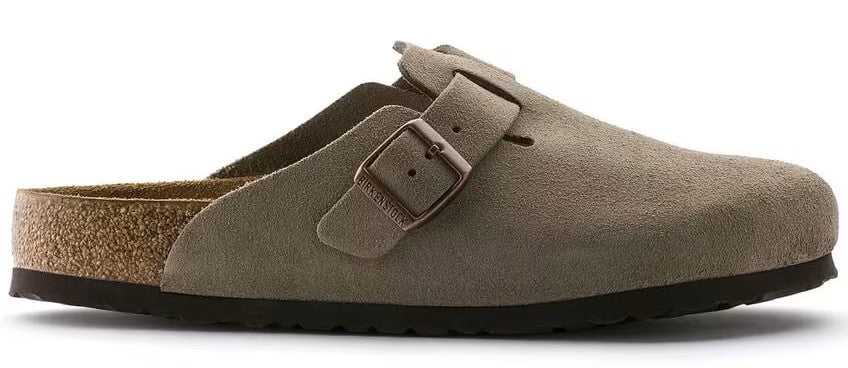 Boston Soft Footbed Suede Taupe Narrow Fit - Image 2