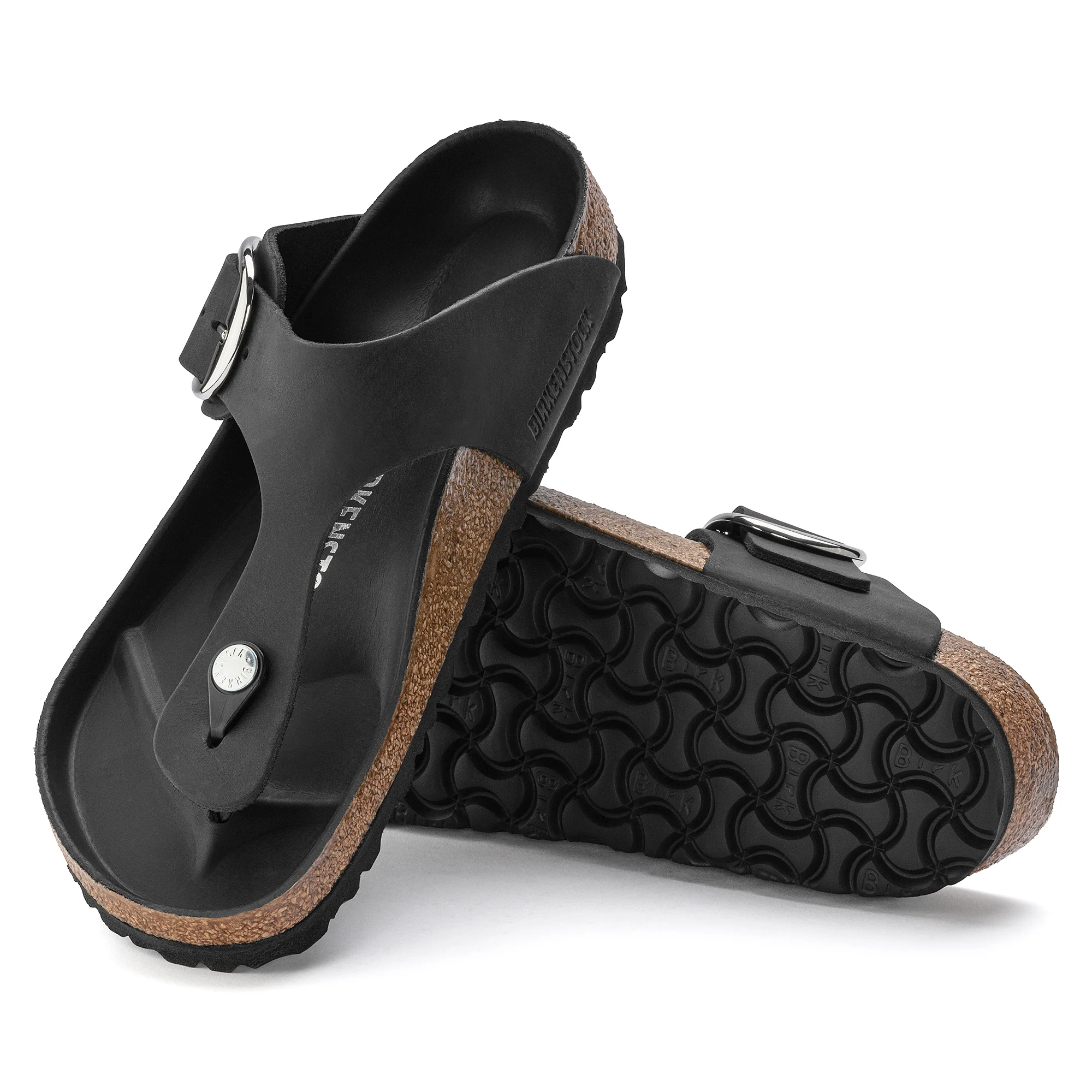 Gizeh Big Buckle Oiled Leather Black -regular Fit - Image 2