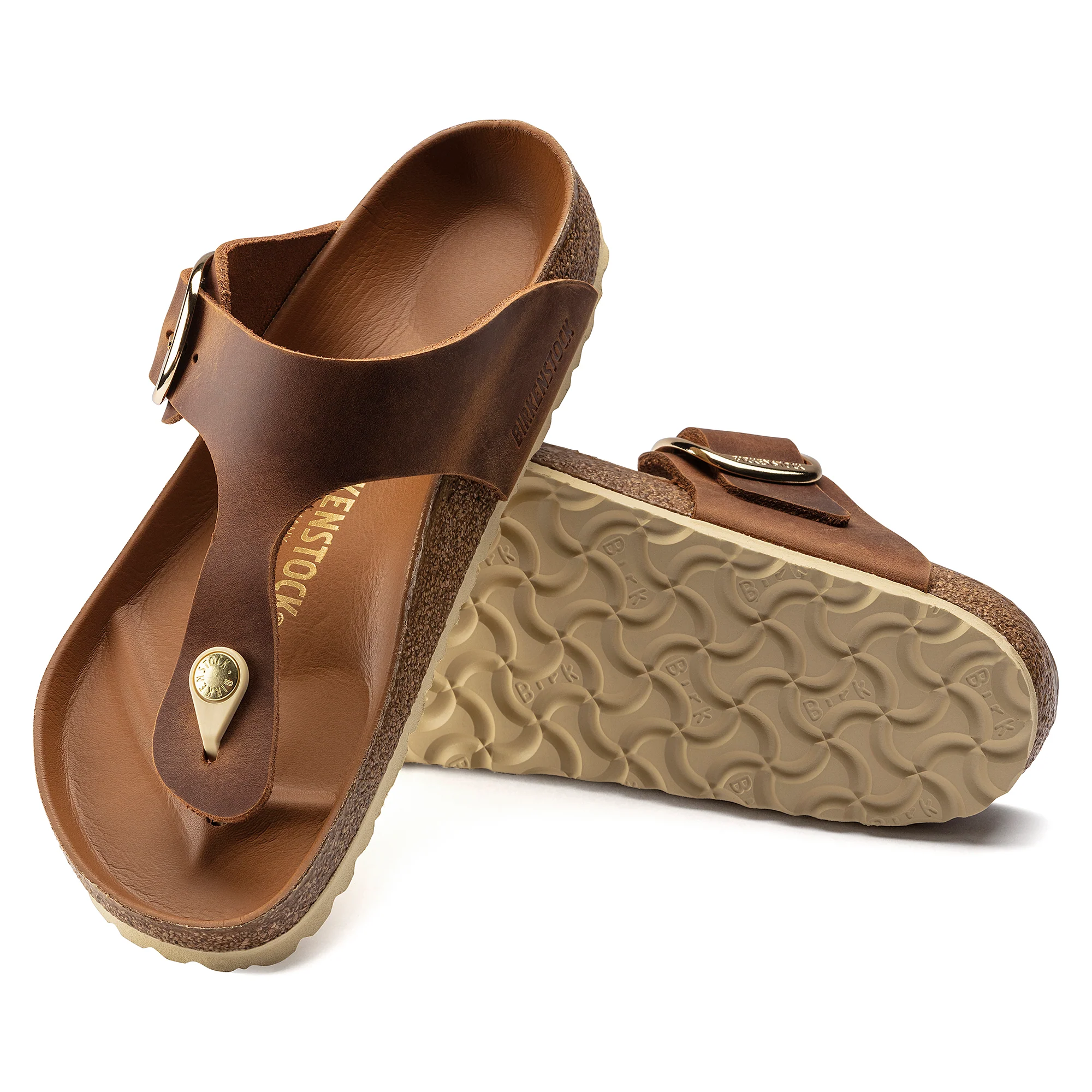 Gizeh Big Buckle Oiled Leather Cognac Regular Fit - Image 2