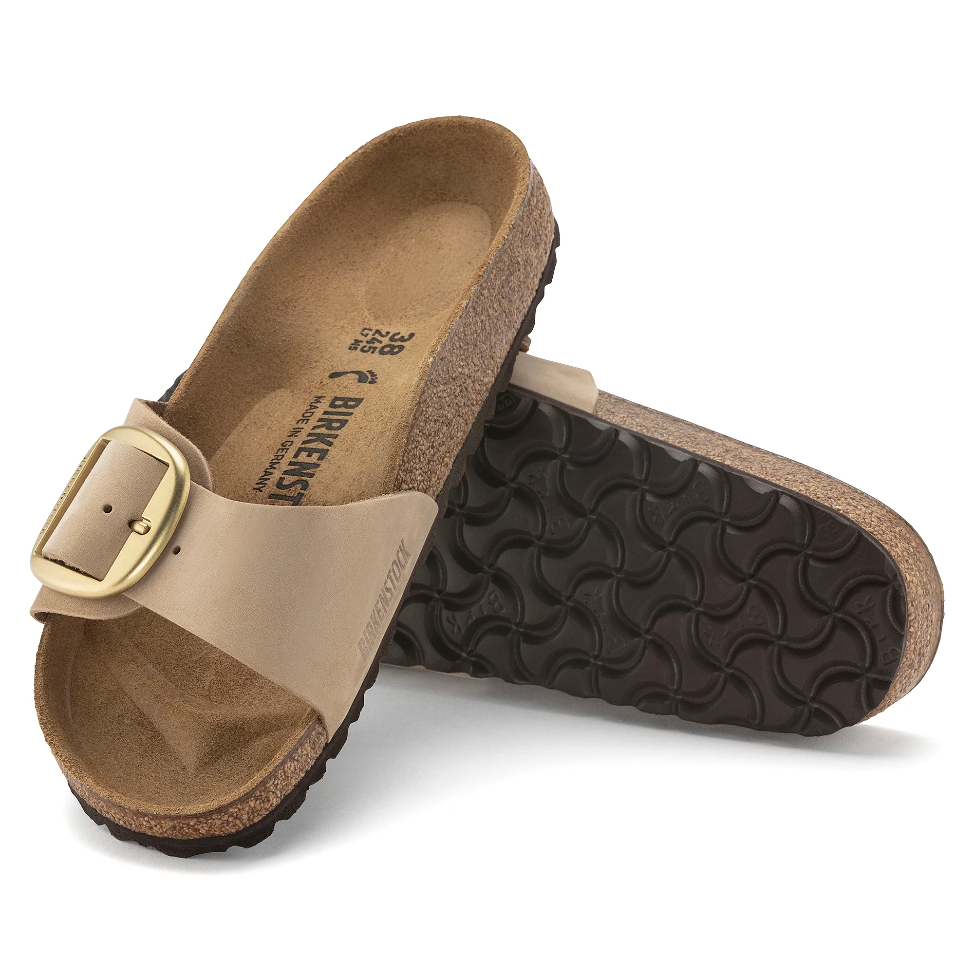 Madrid Big Buckle Nubuck Sandcastle Narrow Fit - Image 2