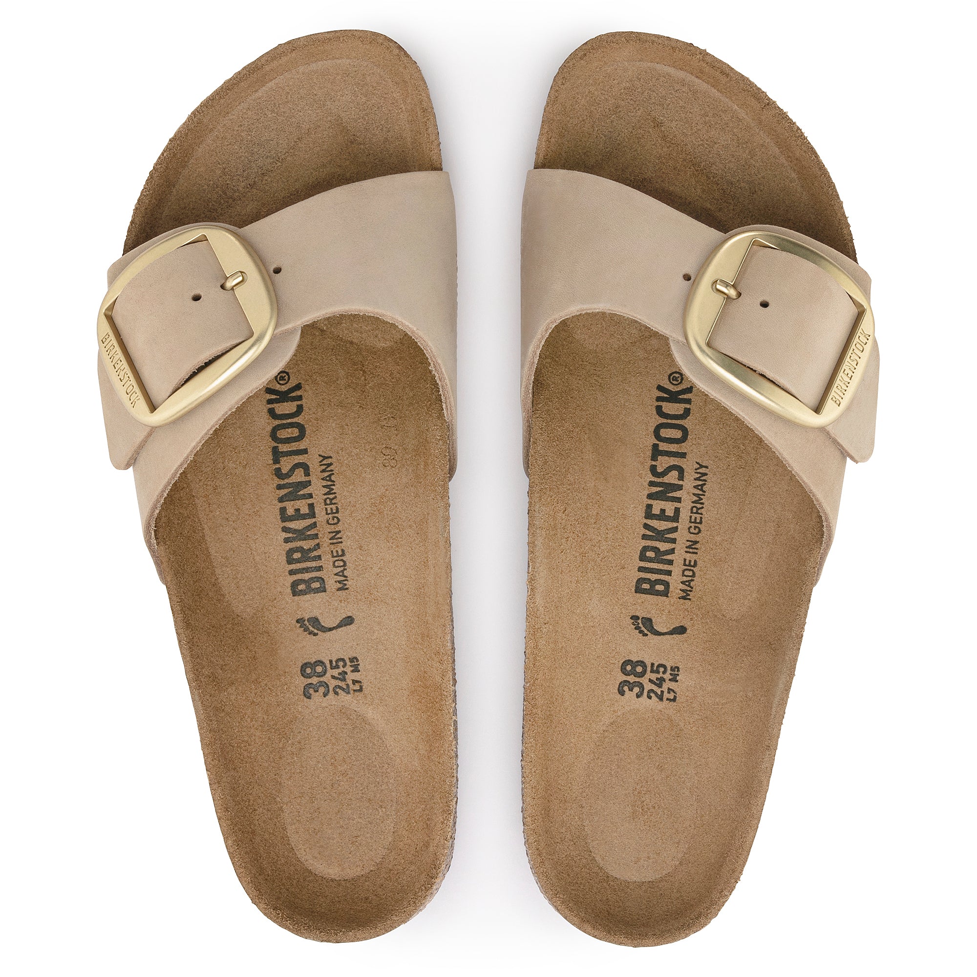 Madrid Big Buckle Nubuck Sandcastle Narrow Fit - Image 3