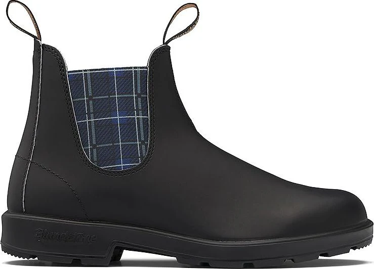 Blundstone 2102 - Original Black With Navy Tartan Elastic - Image 2