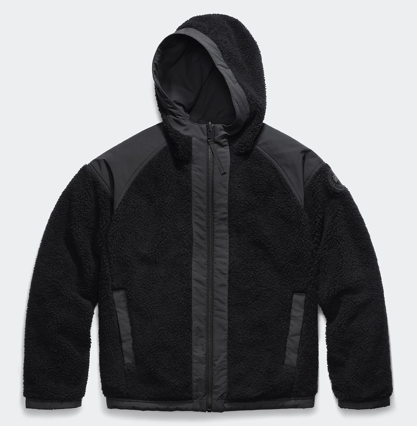Alberni Reversible Fleece Bomber Black Black