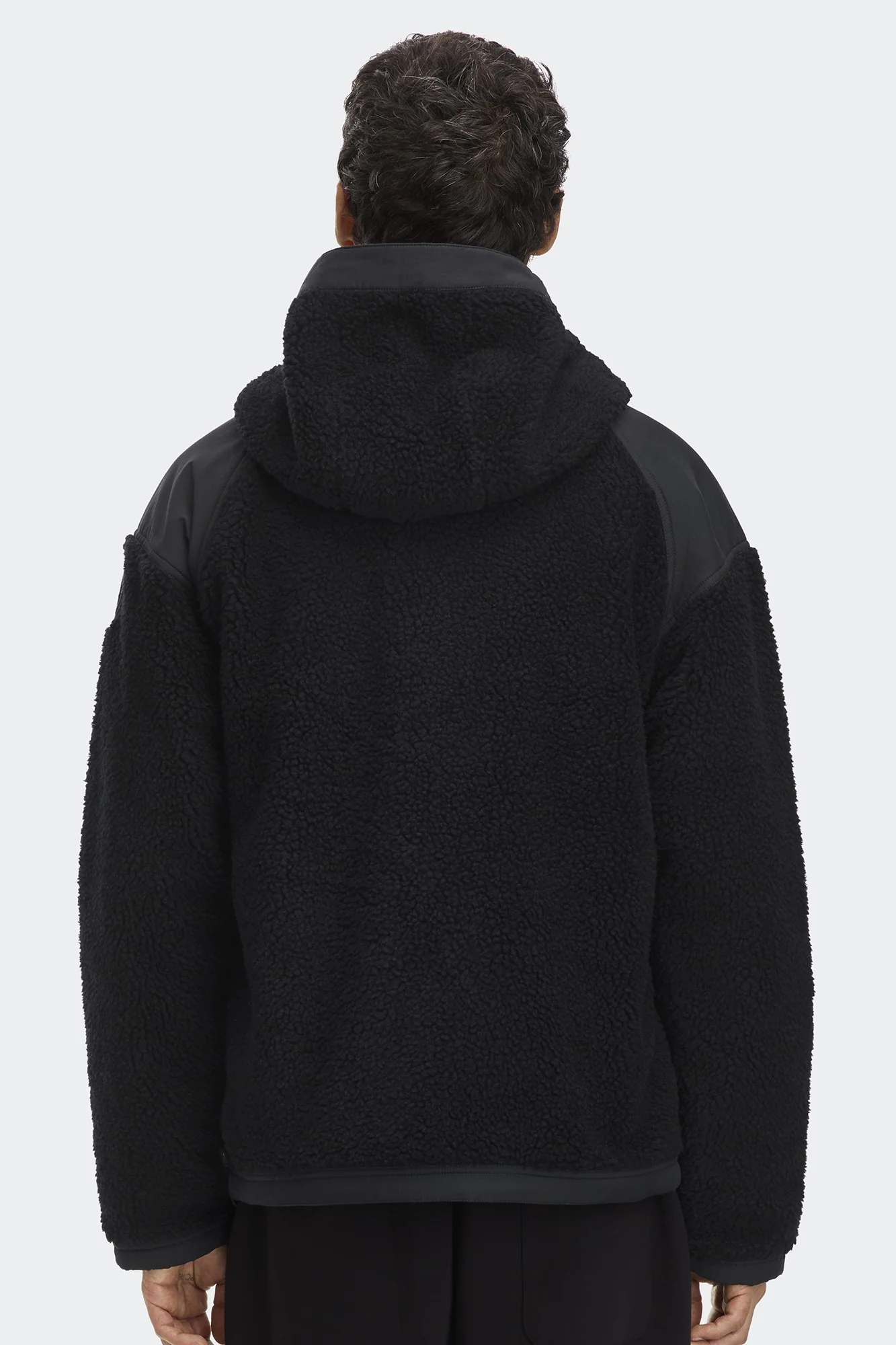 Alberni Reversible Fleece Bomber Black Black - Image 4