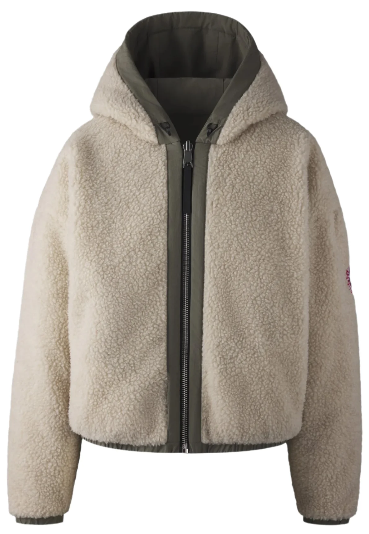Alberni Reversible Fleece Bomber Light Tan - Image 2