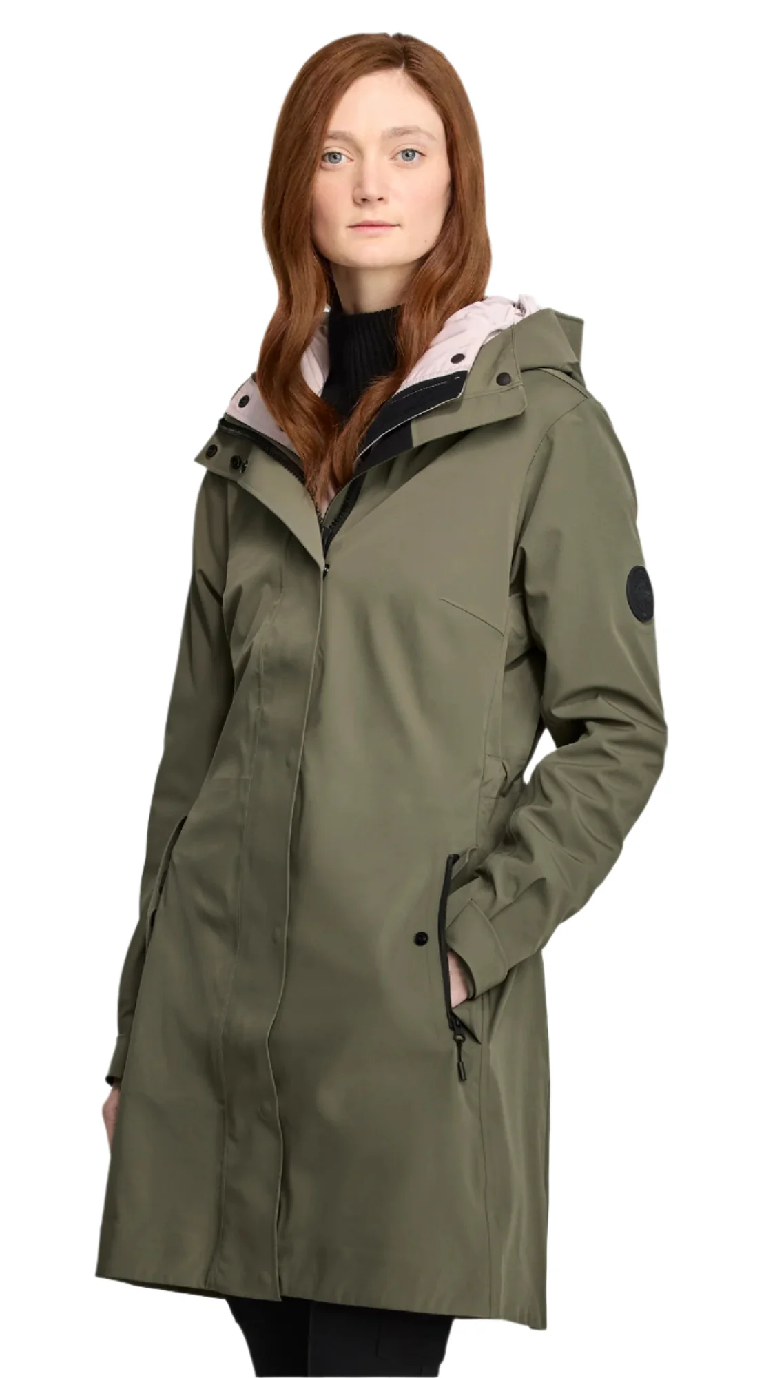 Cardero Rain Jacket Black Disc Smokey Sage - Image 2