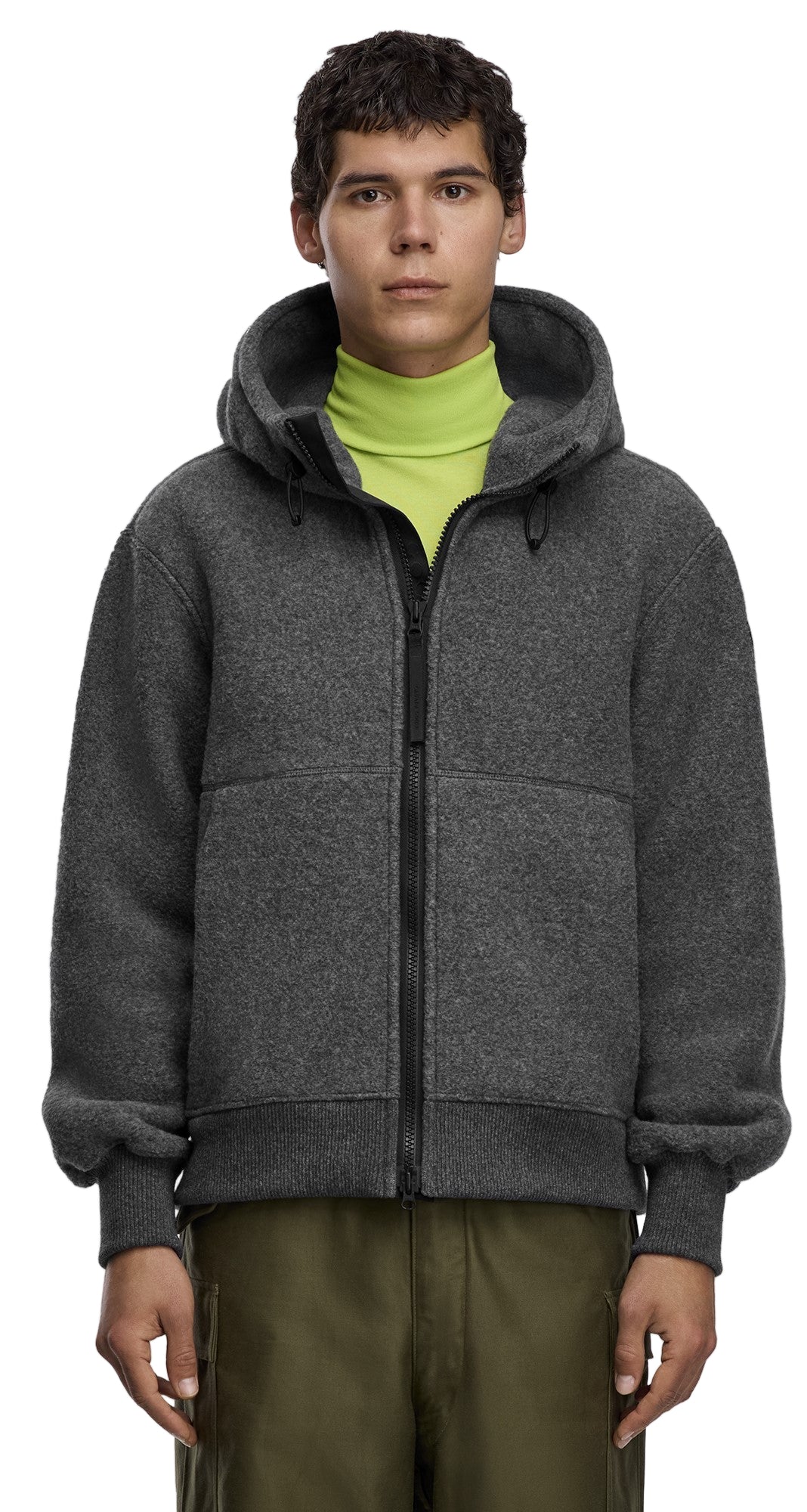 Chilliwack Fleece Bomber Black Disc Quarry Grey - Image 2