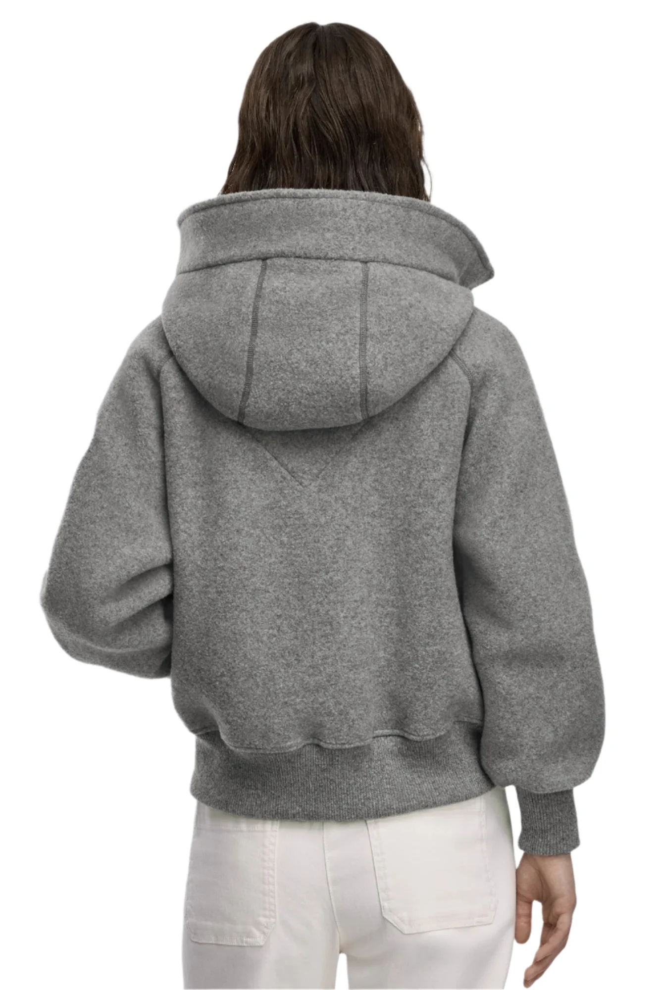Chilliwack Fleece Bomber White Disc Greige - Image 4
