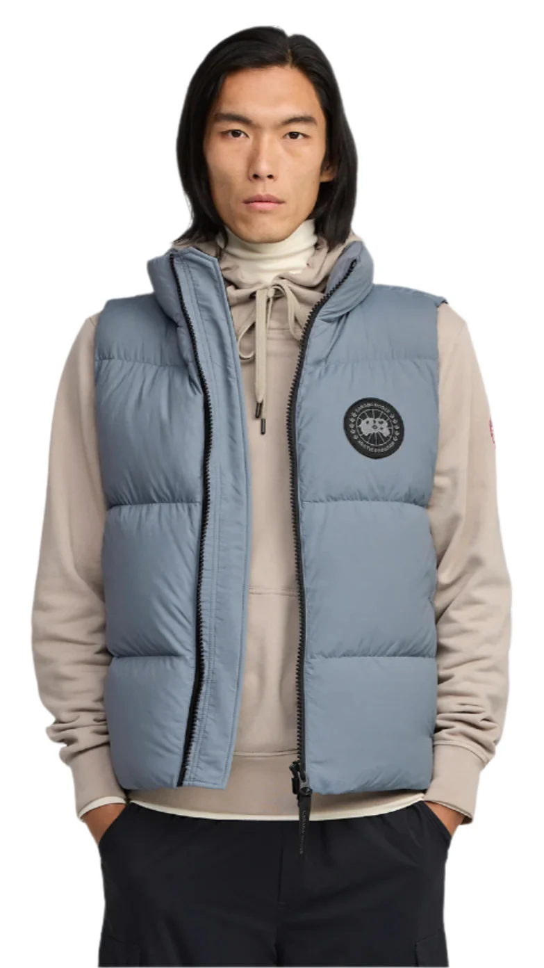 Lawrence Puffer Vest Black Disc Light Ozone Blue