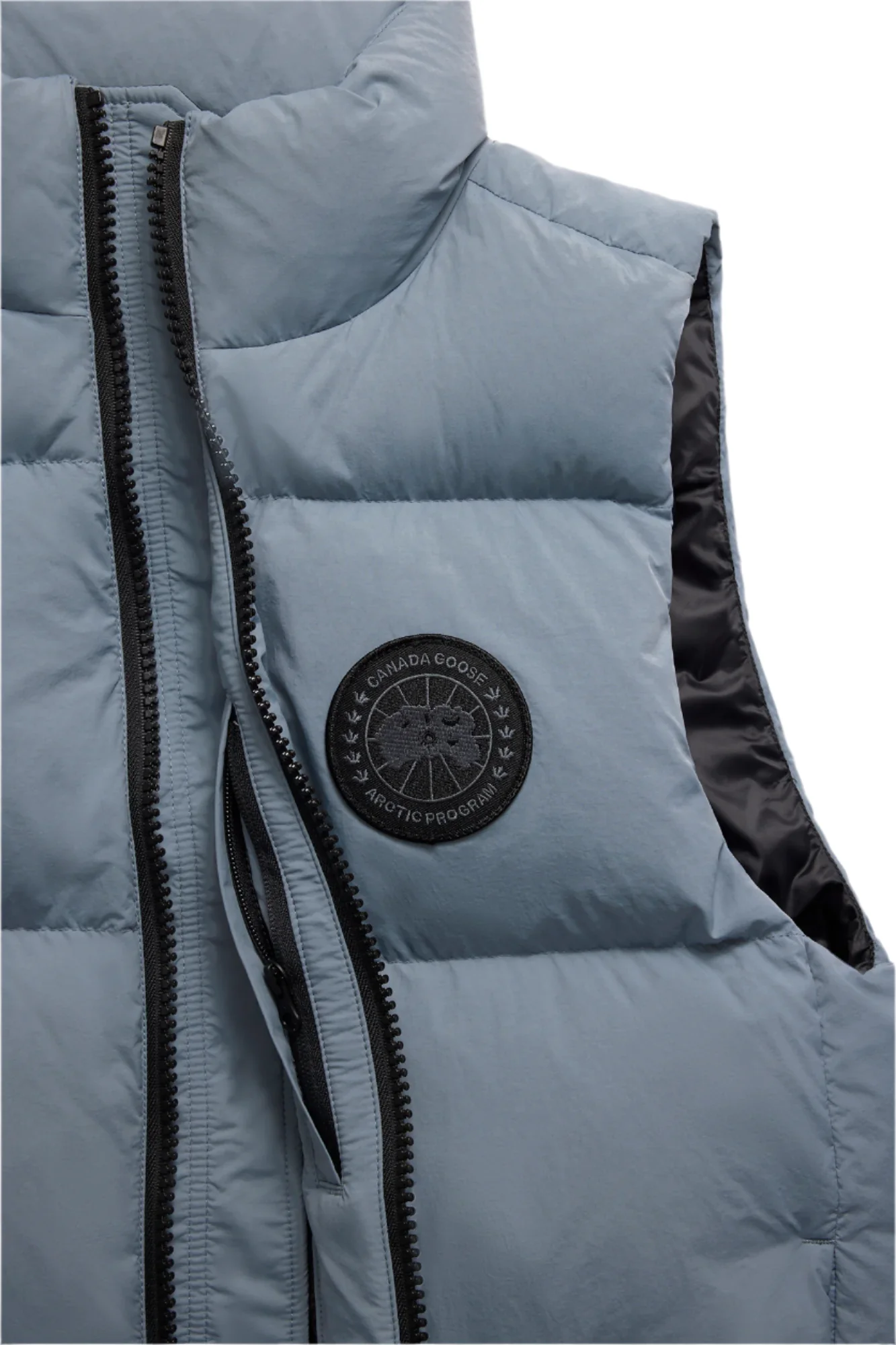 Lawrence Puffer Vest Black Disc Light Ozone Blue - Image 6