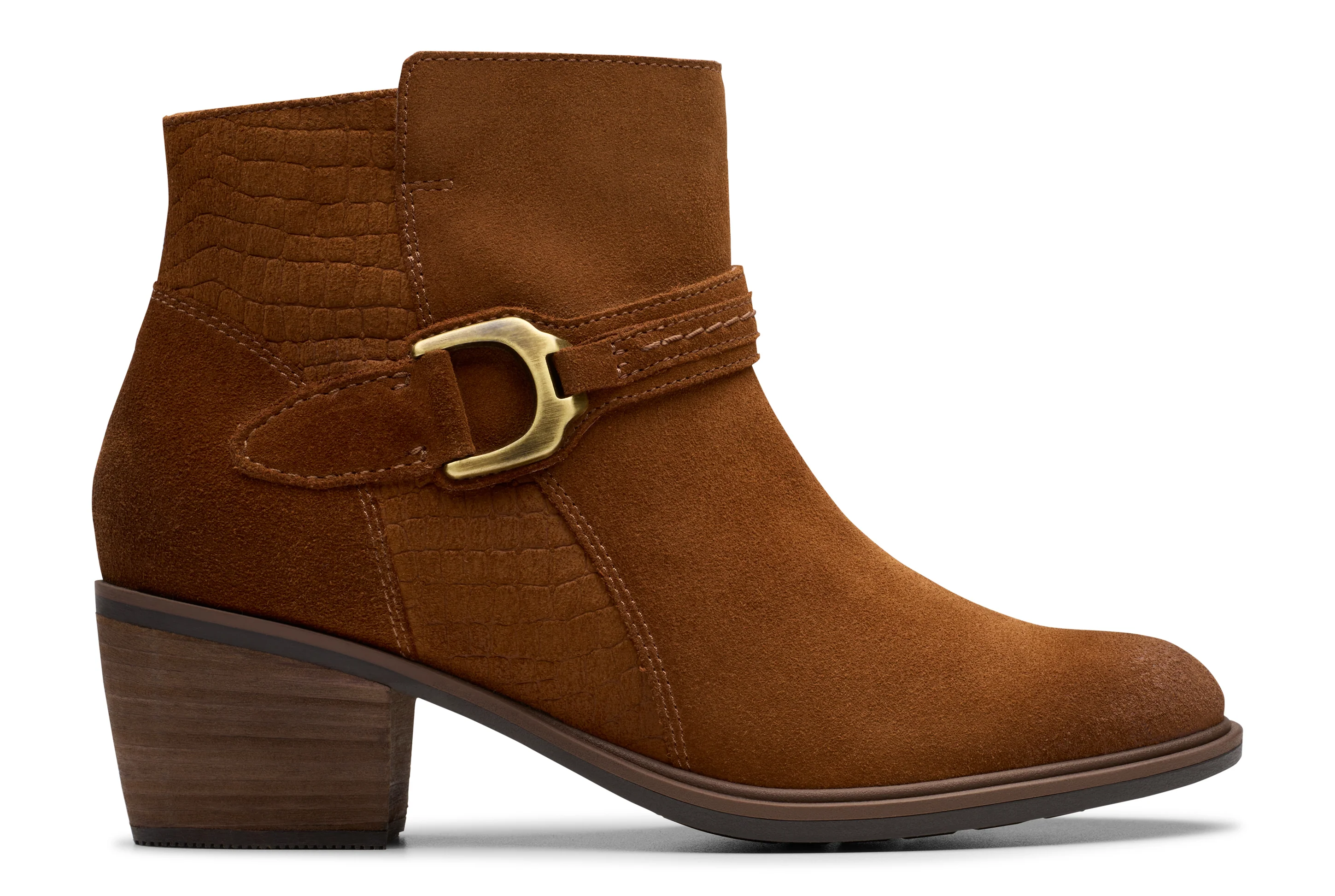 Neva Buckle Suede Dark Tan - Image 2