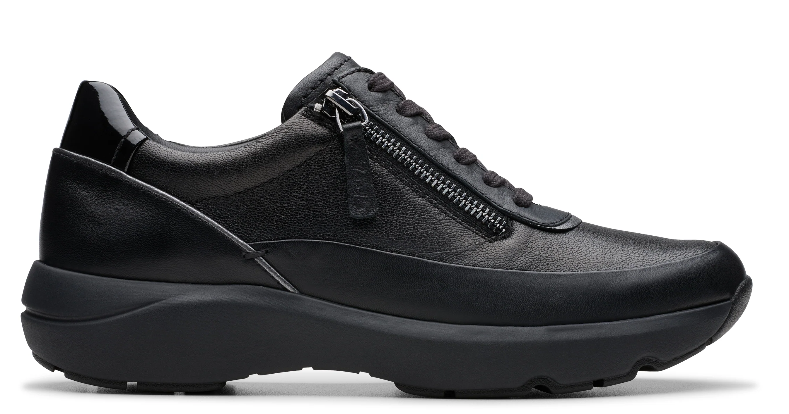 Tivoli Zip Leather Black Combi - Image 2