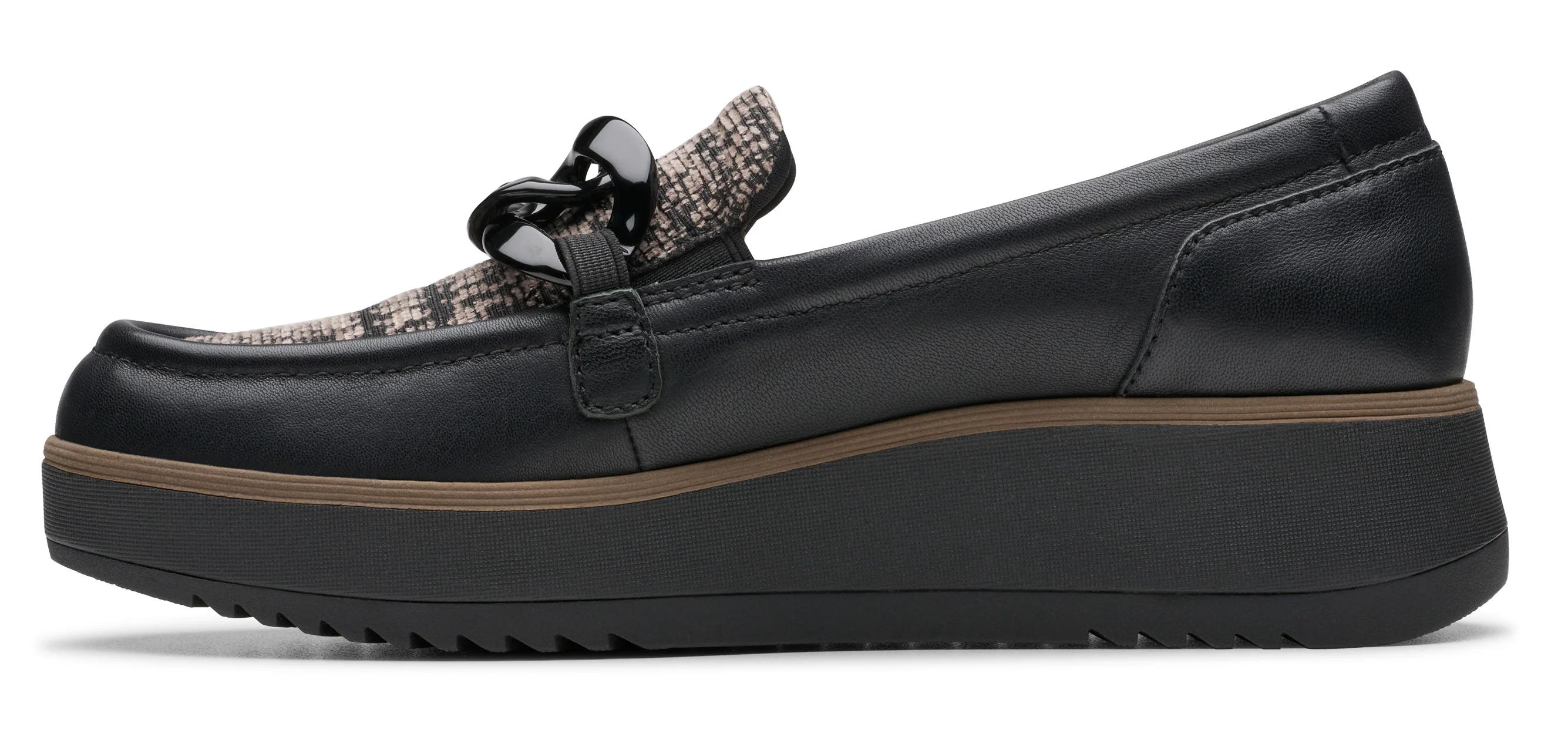 Zylah May Leather/Textile Black Combi - Image 3