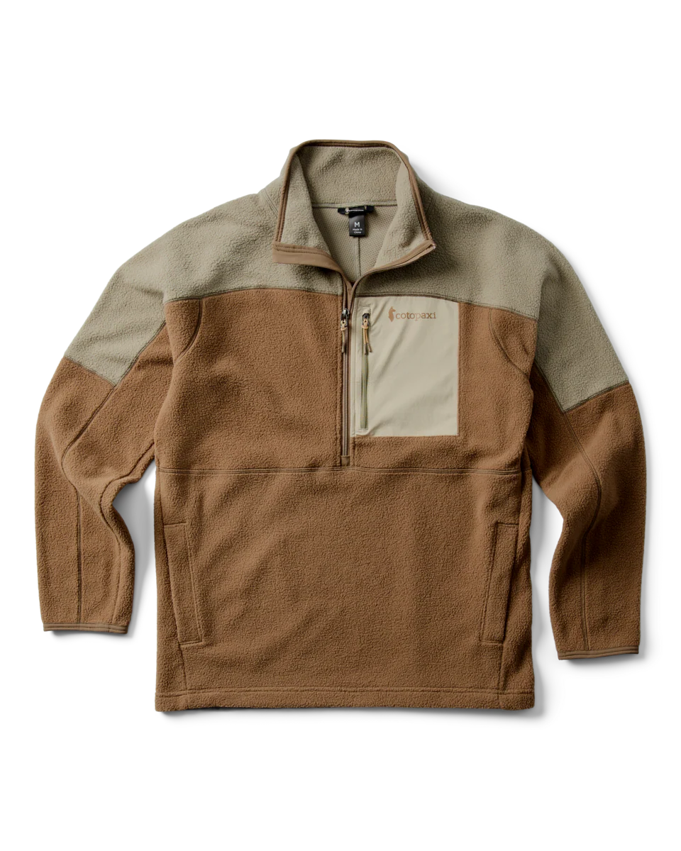 Abrazo Fleece Half-zip Jacket Stone And Dune