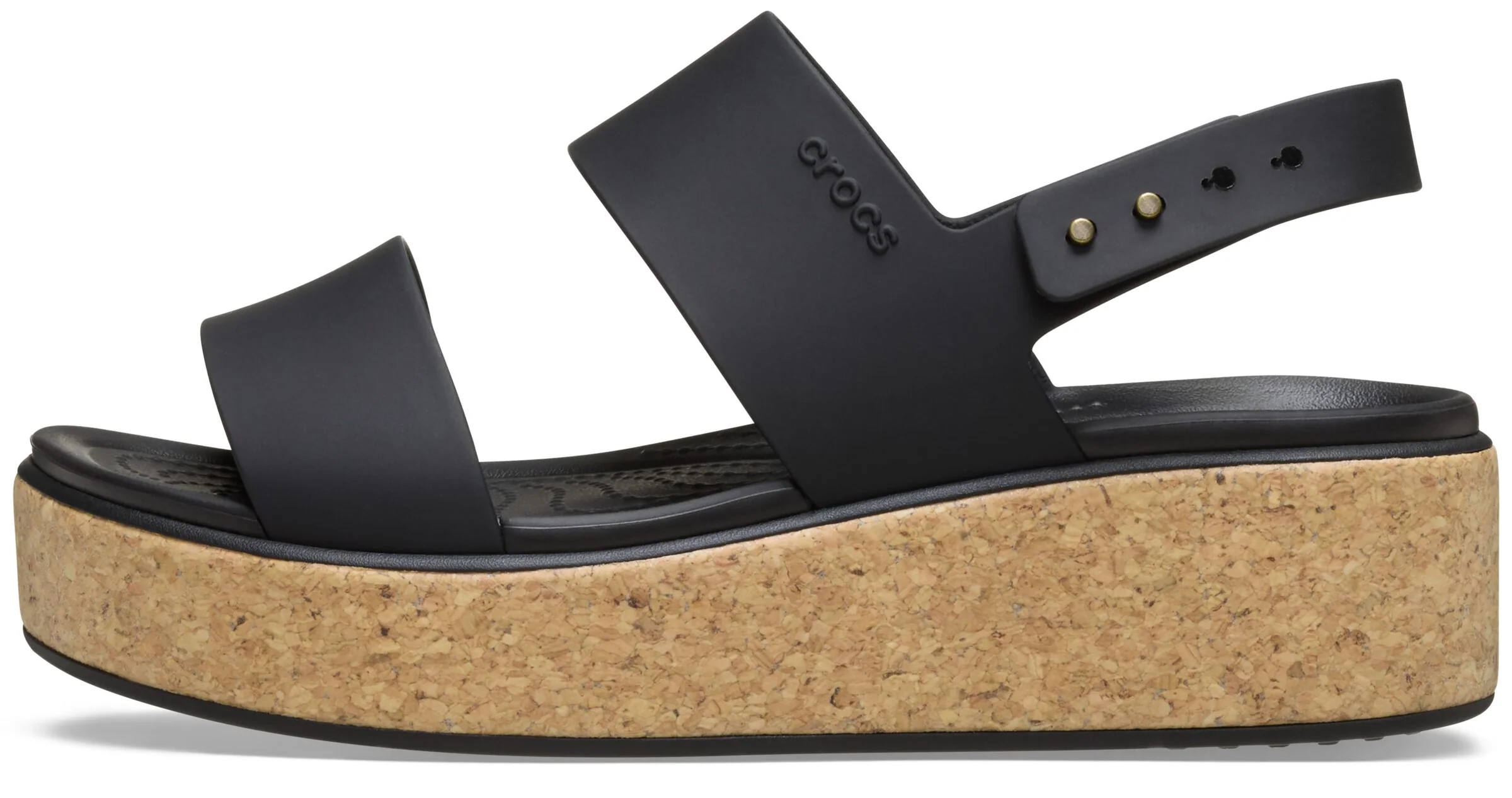 Brooklyn Cork Low Wedge Black - Image 2
