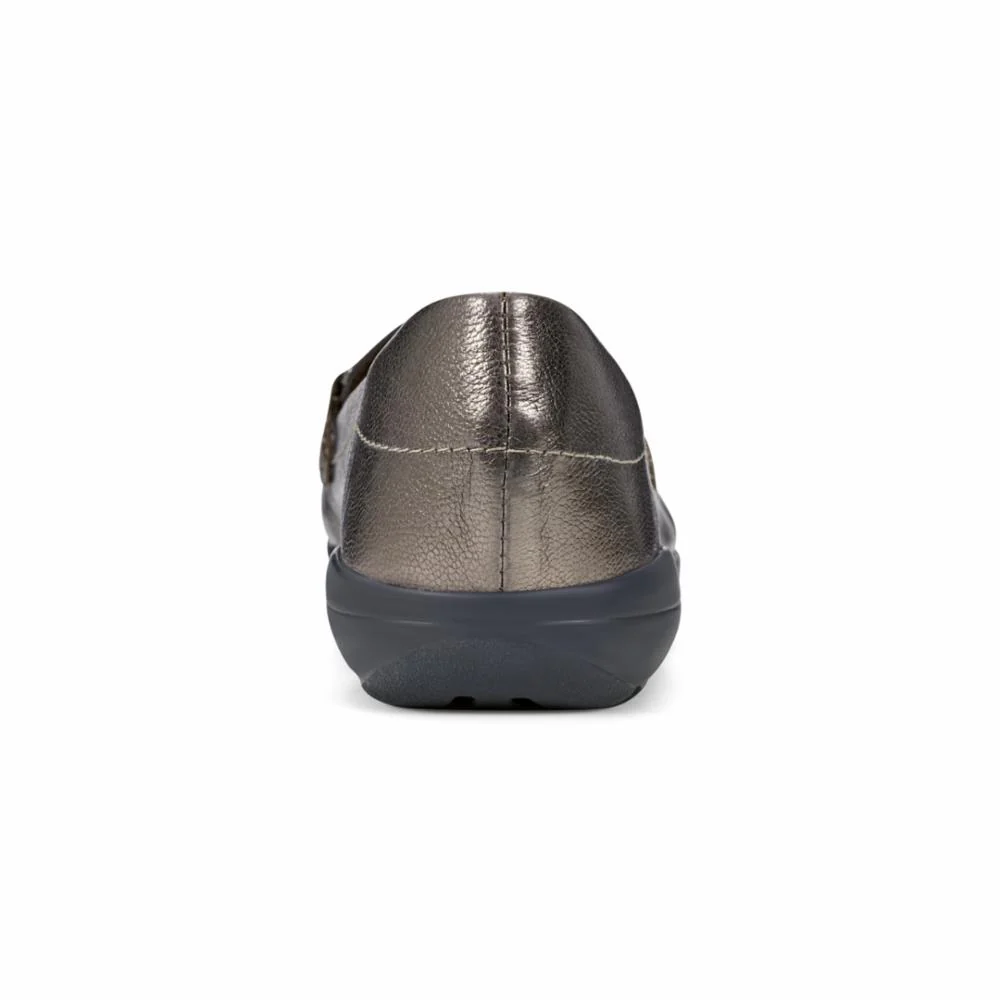Amalie - Pewter727 - Goat Mercury Leather Brown - Image 3
