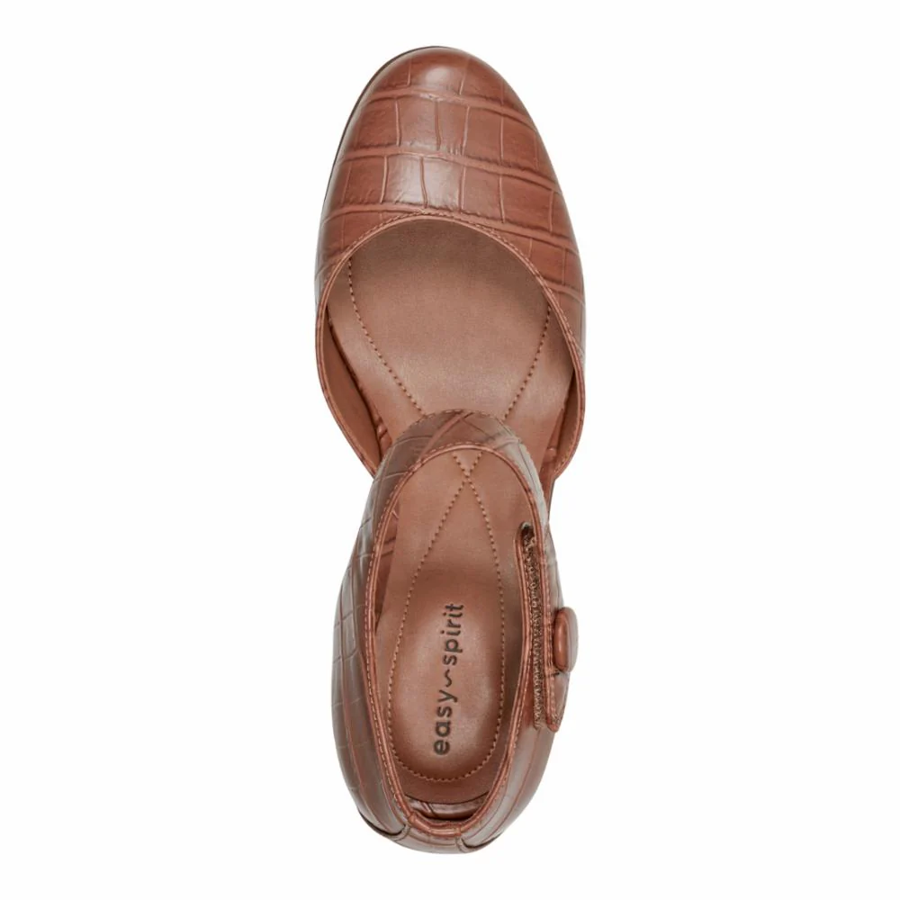 Clarice3 - Medium Brown - 2tone Croco Pu Brown - Image 4