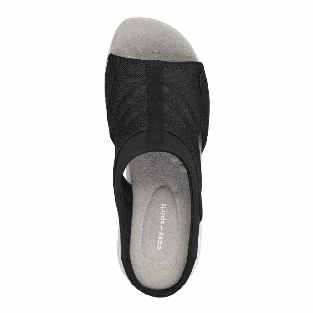 Traciee2 - Jet Black Wide - Mesh - Micro Suede Black - Image 3