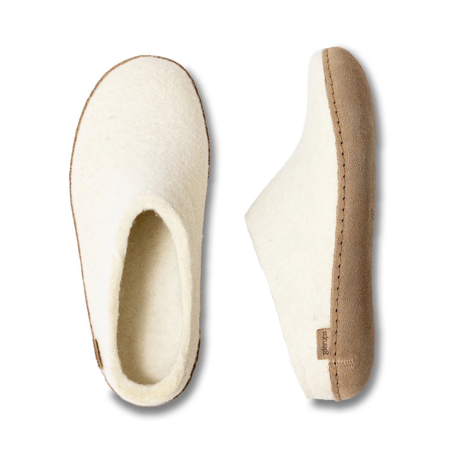 Wool Felt Clog Leather Sole - Image 3