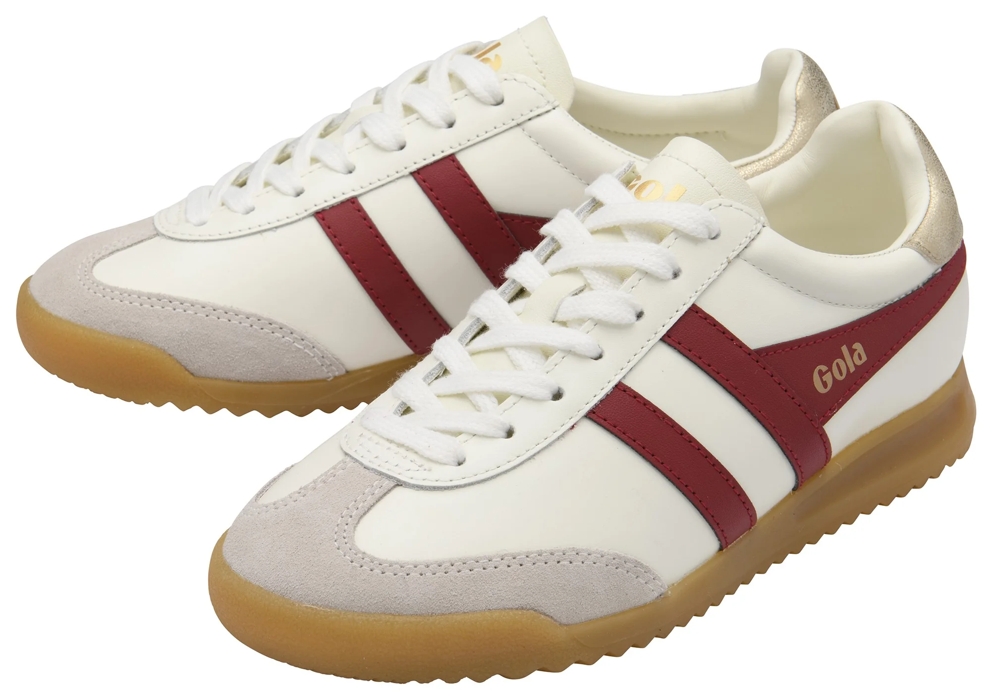 Torpedo Leather Off White/Deep Red/Gold - Image 3