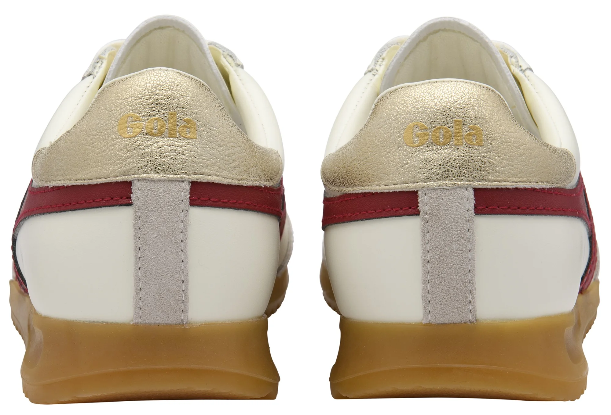 Torpedo Leather Off White/Deep Red/Gold - Image 4