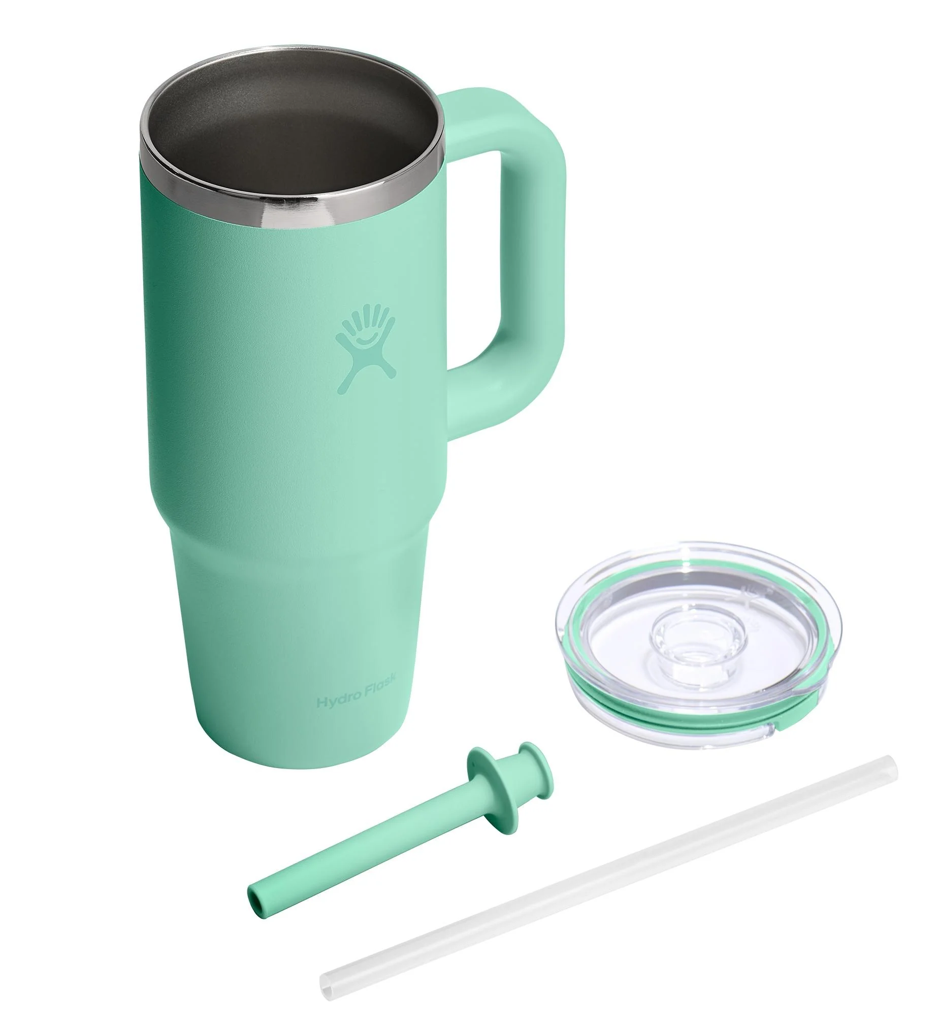 24oz Travel Tumbler Clear Lid Mermaid Green - Image 3