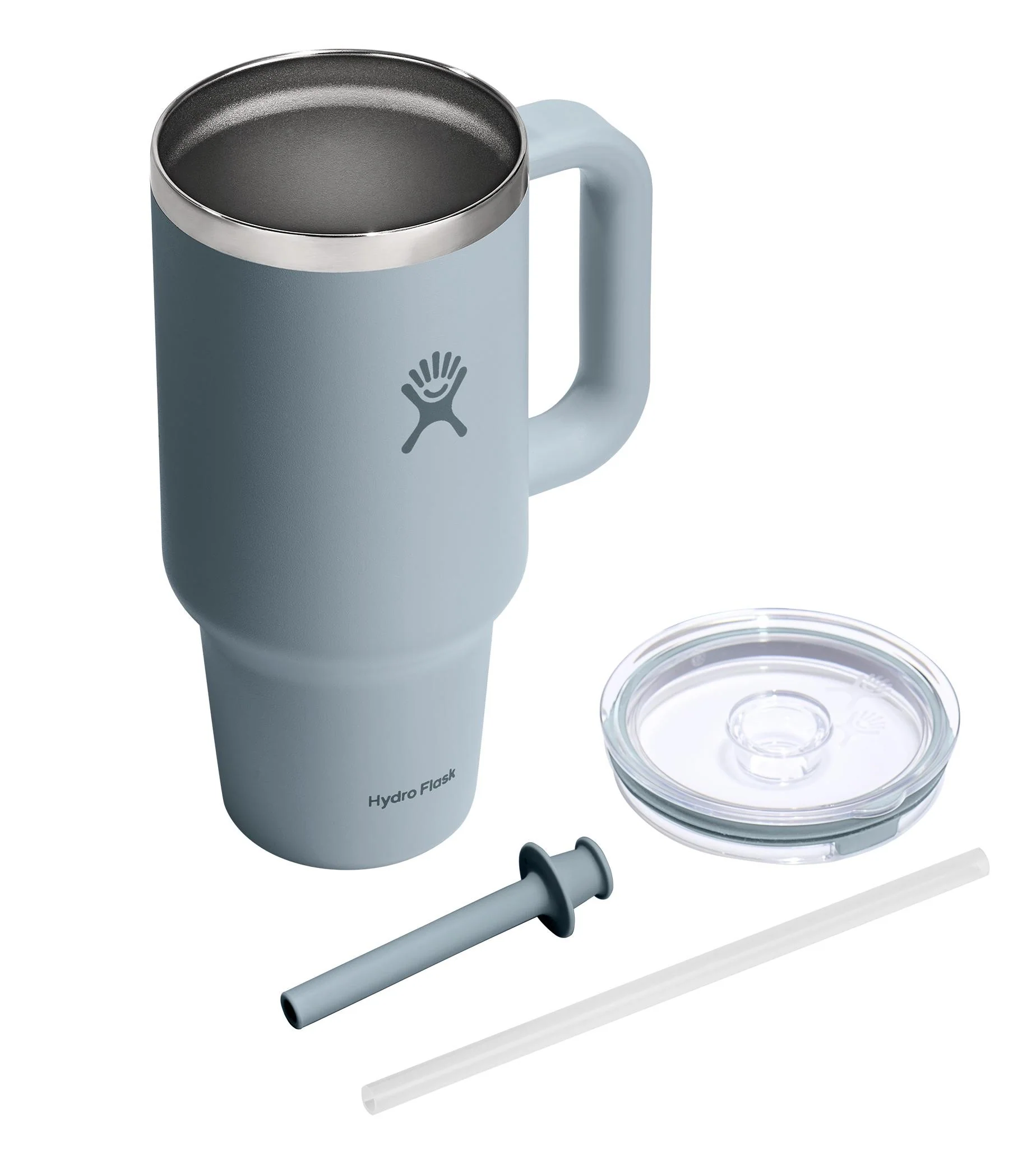 32oz Travel Tumbler Clear Lid Shale Gray - Image 2