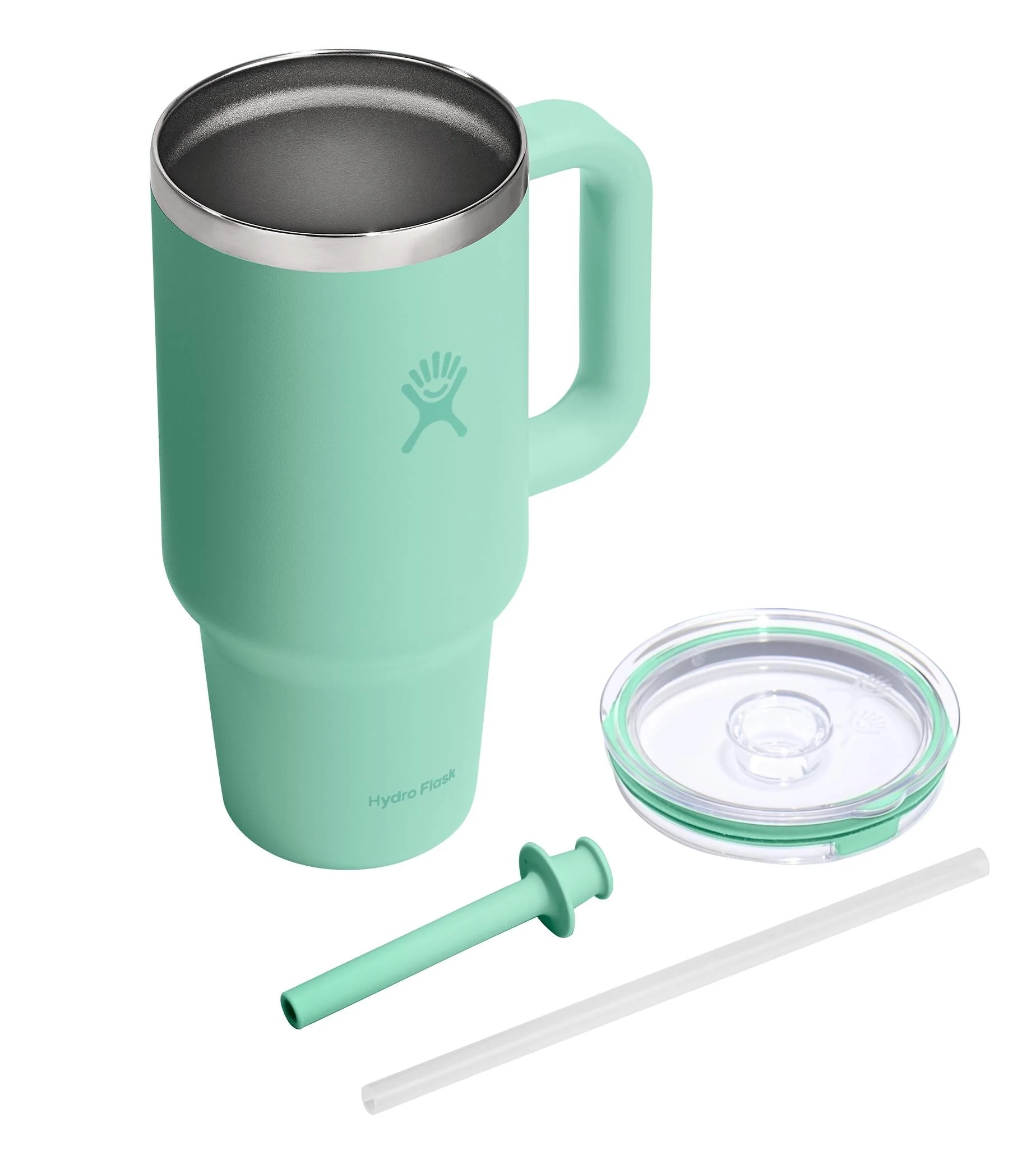 32oz Travel Tumbler Clear Lid Mermaid Green - Image 3
