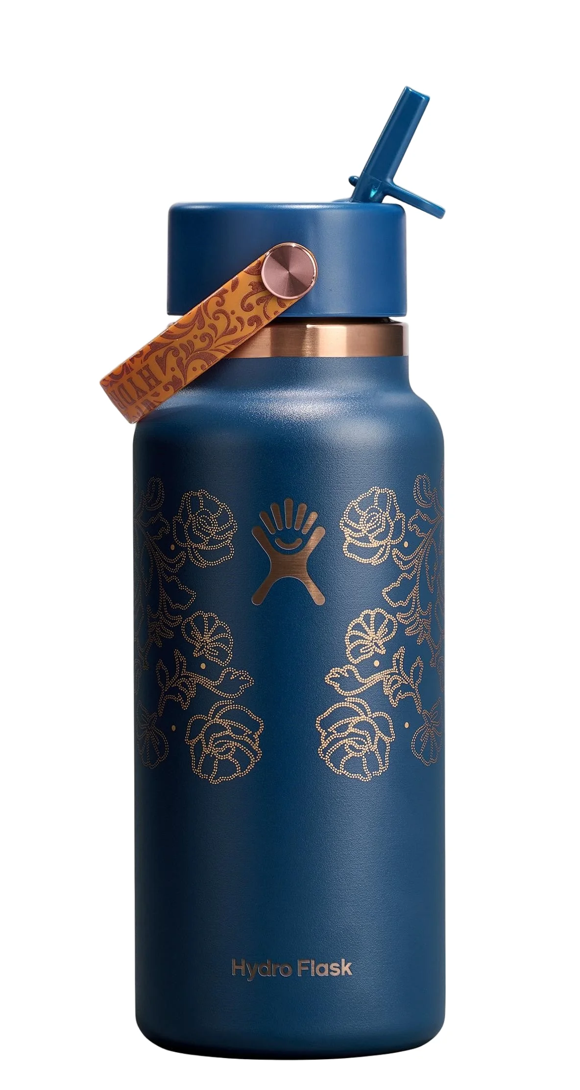 32oz Wide Flex Straw Cap Western Dark Blue - Image 2