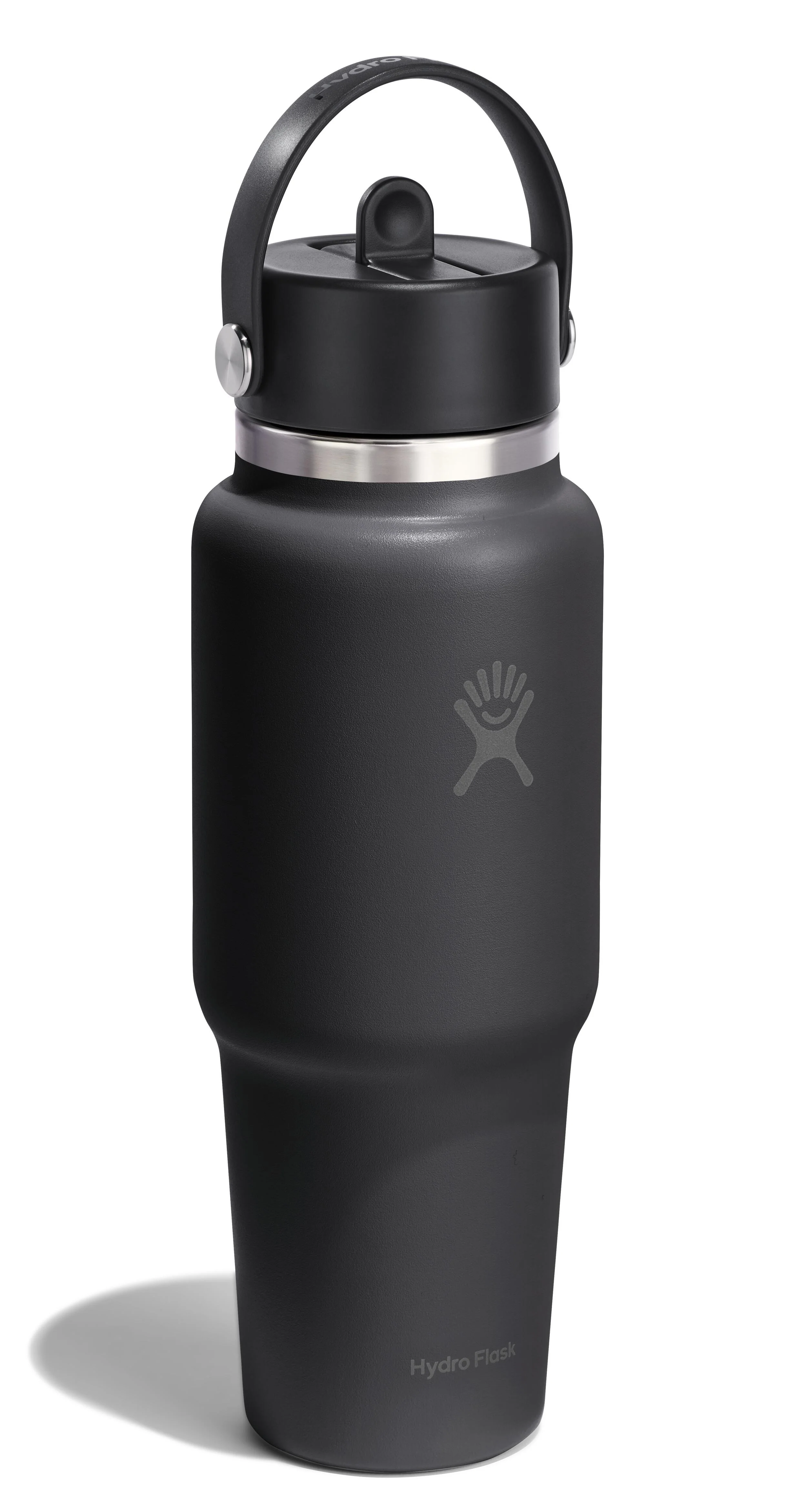 32oz Wide Flex Straw Travel Bottle Black