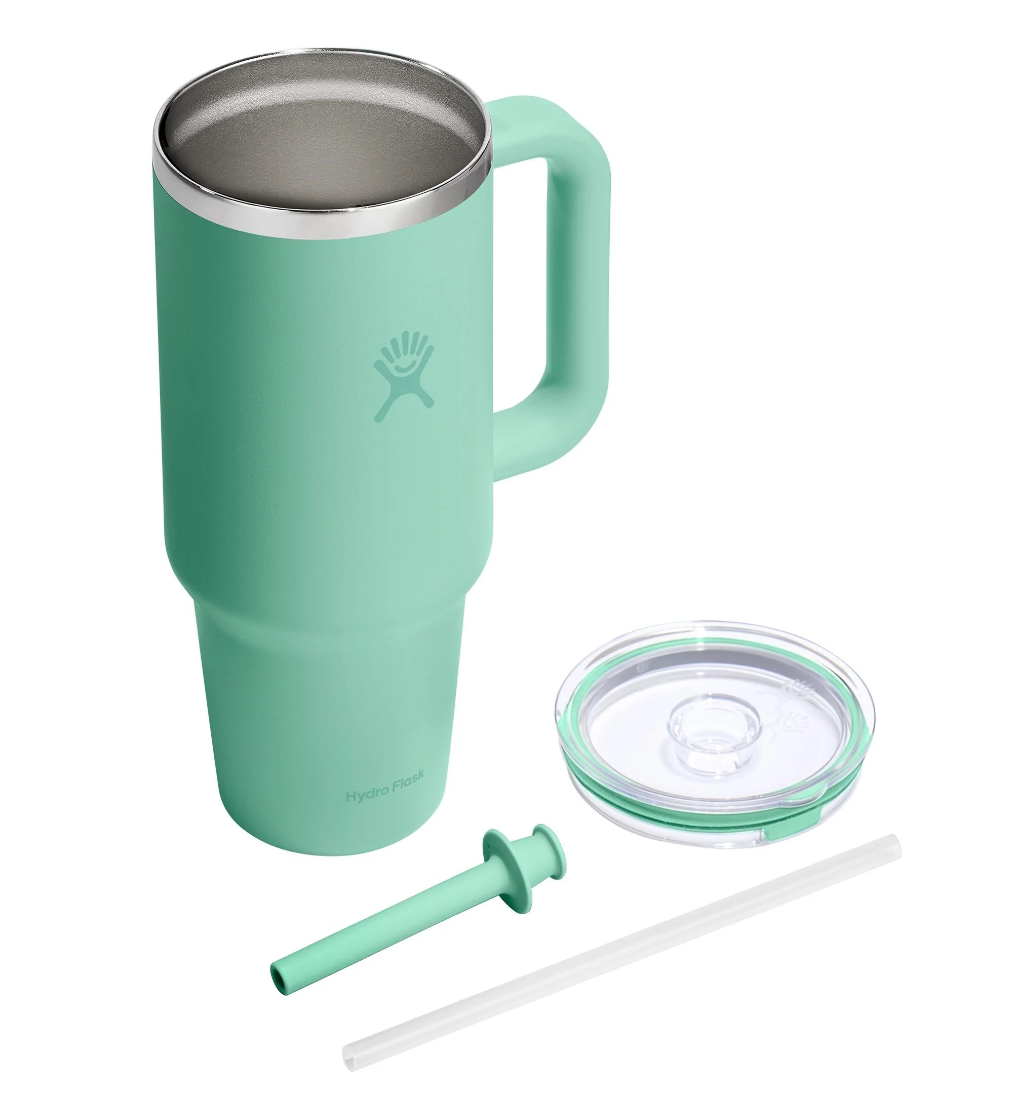40oz Travel Tumbler Clear Lid Mermaid Green - Image 3
