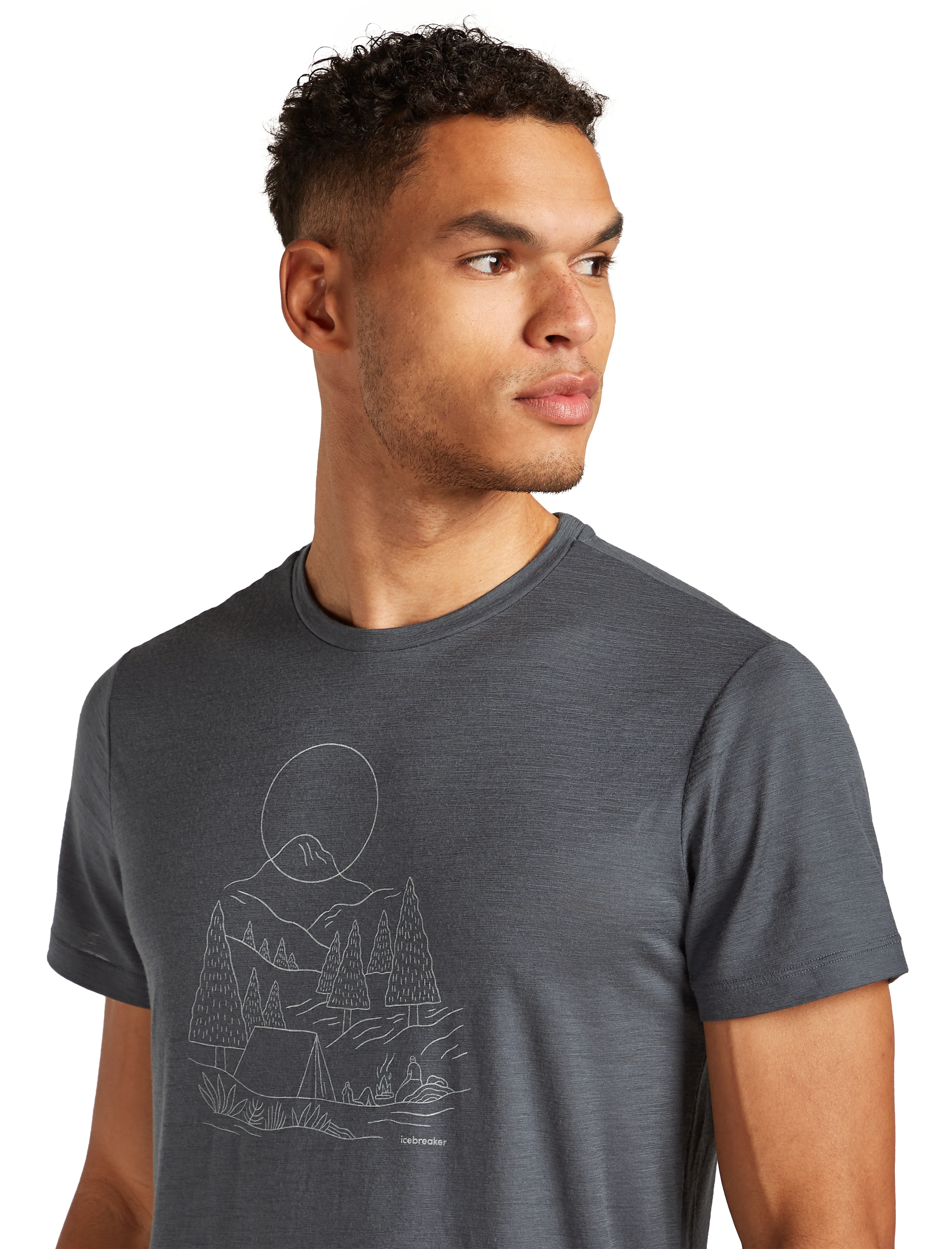 M Merino 150 Tech Lite SS Tee Sunset Camp Obsidian - Image 3