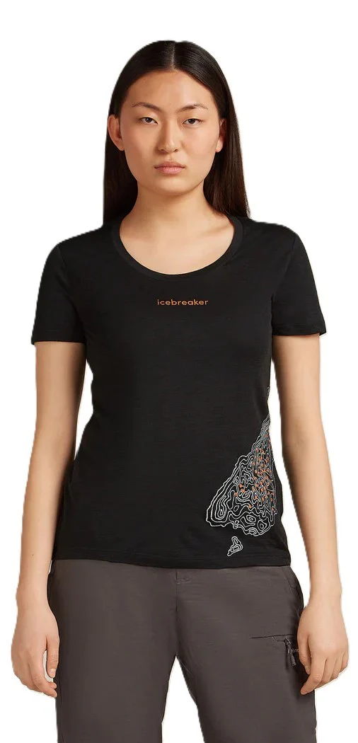 Womens Merino 150 Tech Lite SS Scoop Tee 30th Anniversary Black