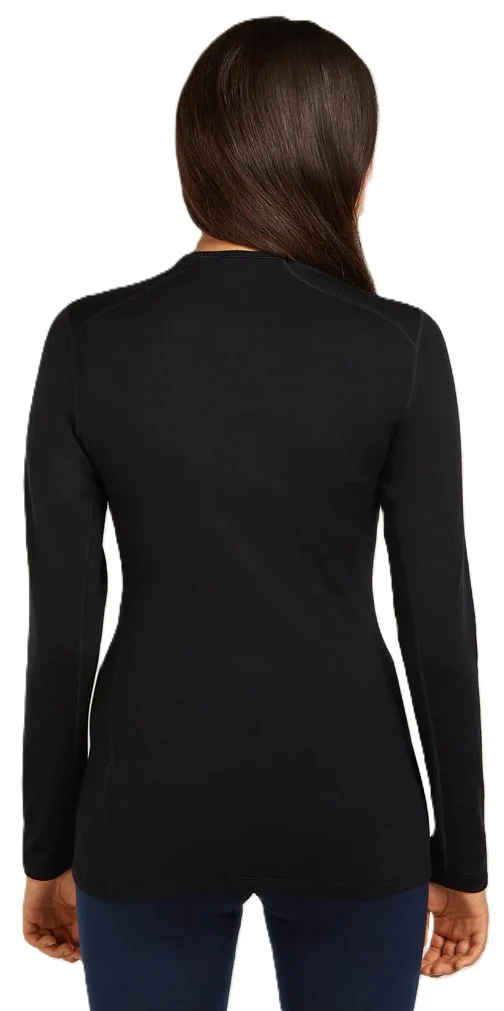 Womens Merino 260 Tech LS Crewe Black - Image 2