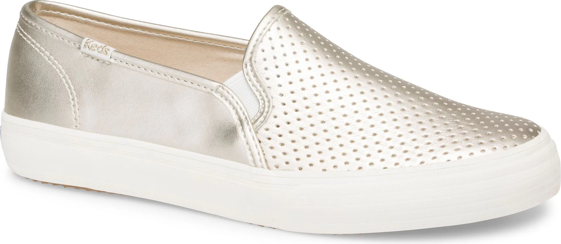 Double Decker Perf Pu Leather Champagne
