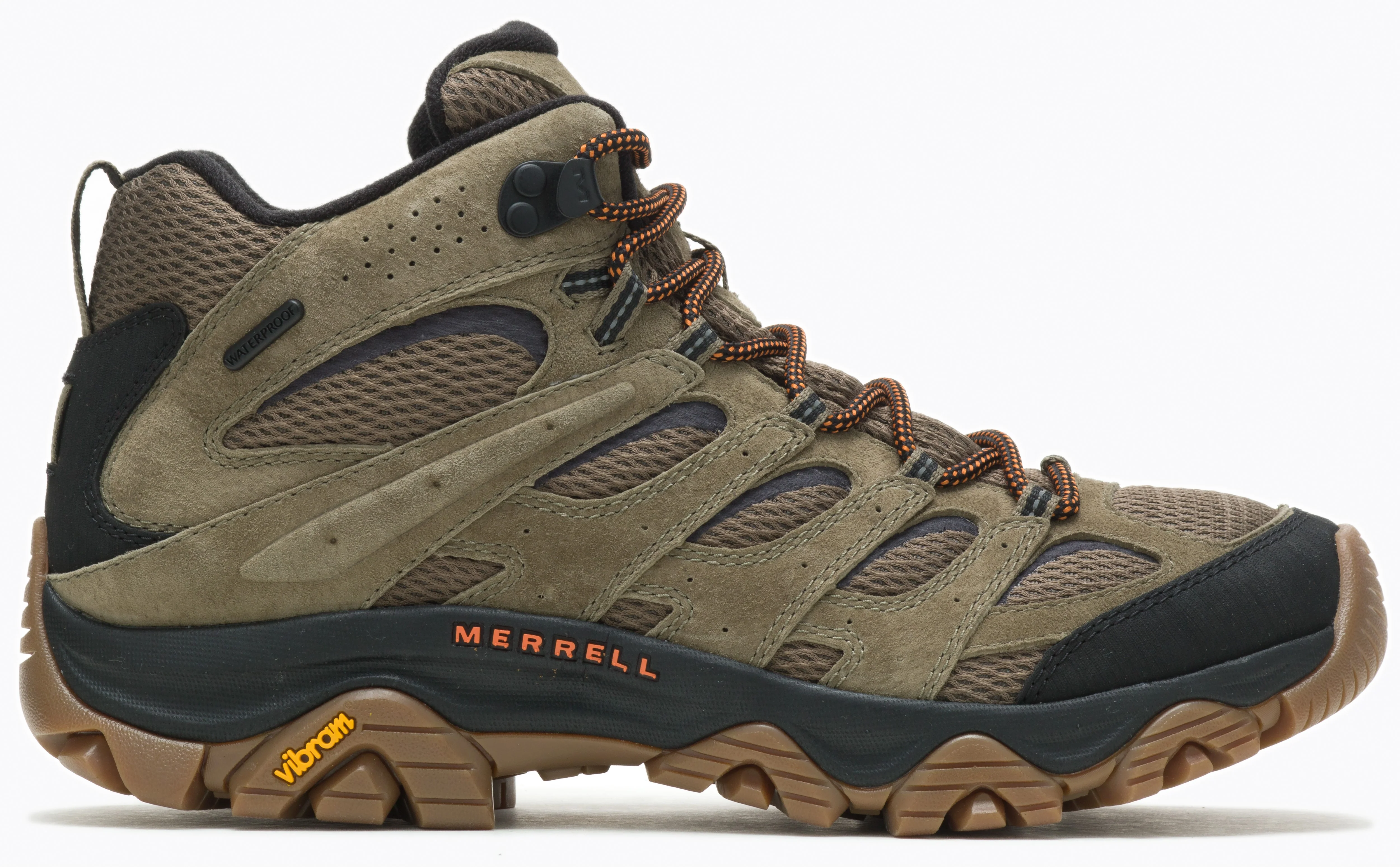Men's Moab 3 Mid WP - Olive - Gum-wide - Image 2