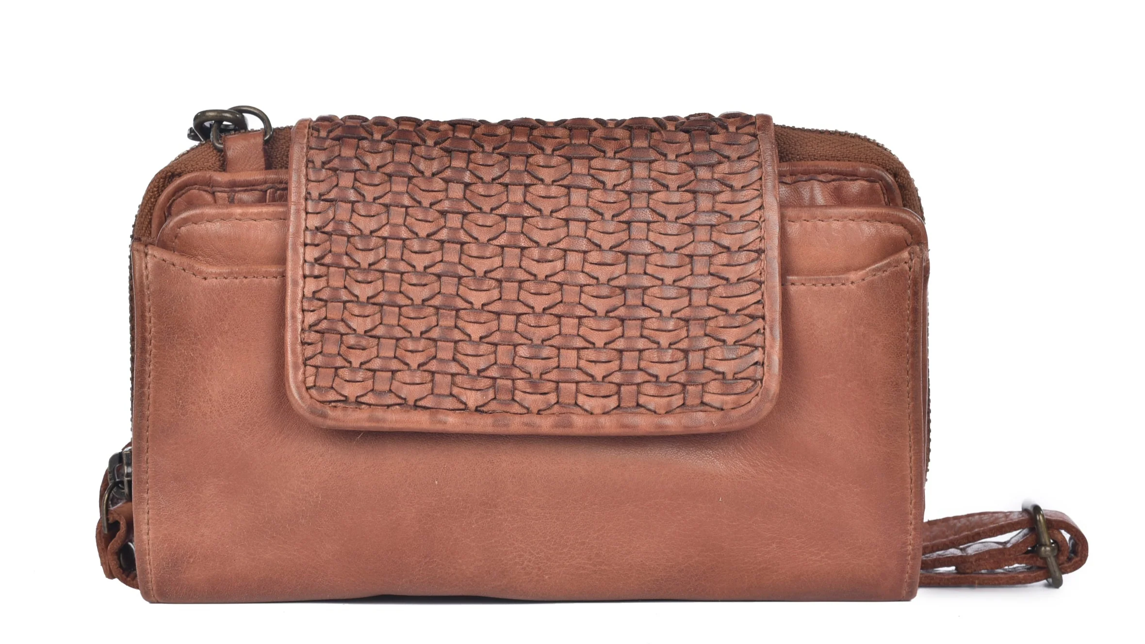 Lusso X-body Wallet Bag Cognac