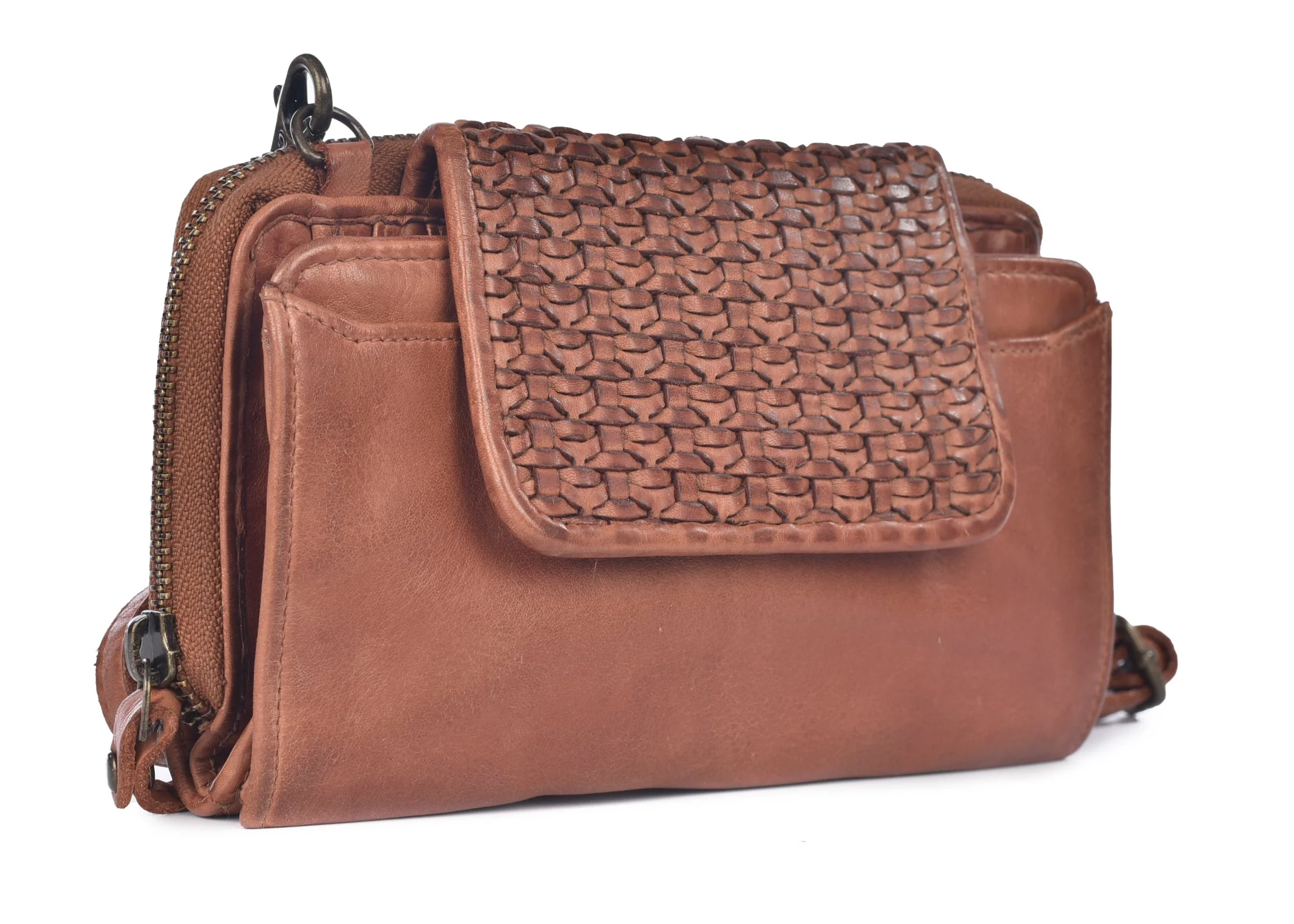 Lusso X-body Wallet Bag Cognac - Image 3