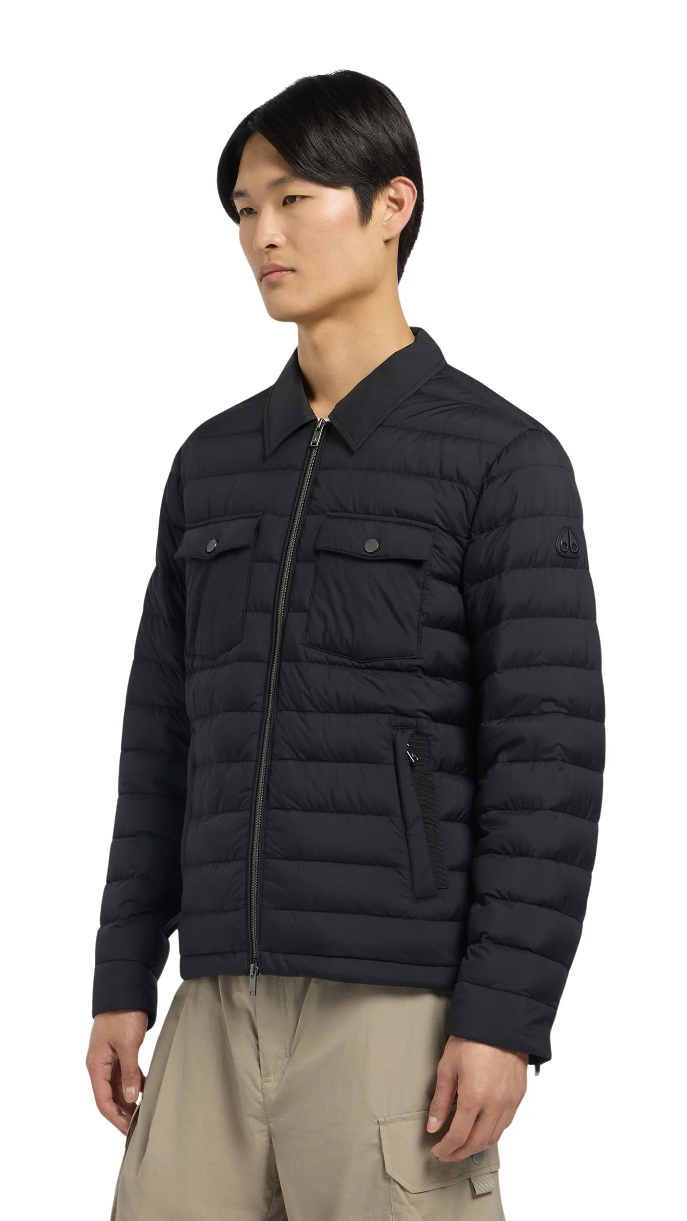 Air Down Ashton Shirt Jacket Black - Image 3
