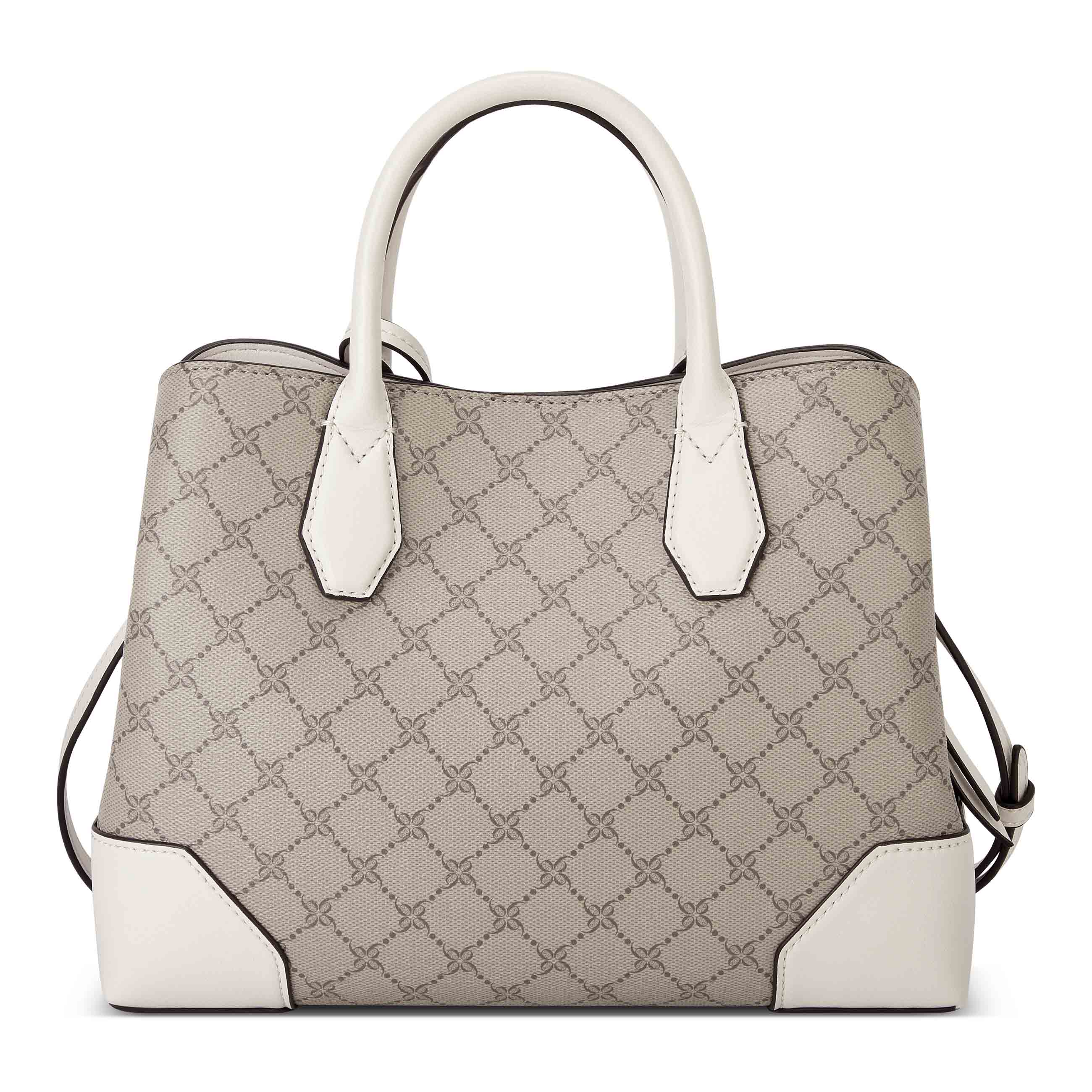Brooklyn 3 Comp Satchel Beige Logo/Milk - Image 4