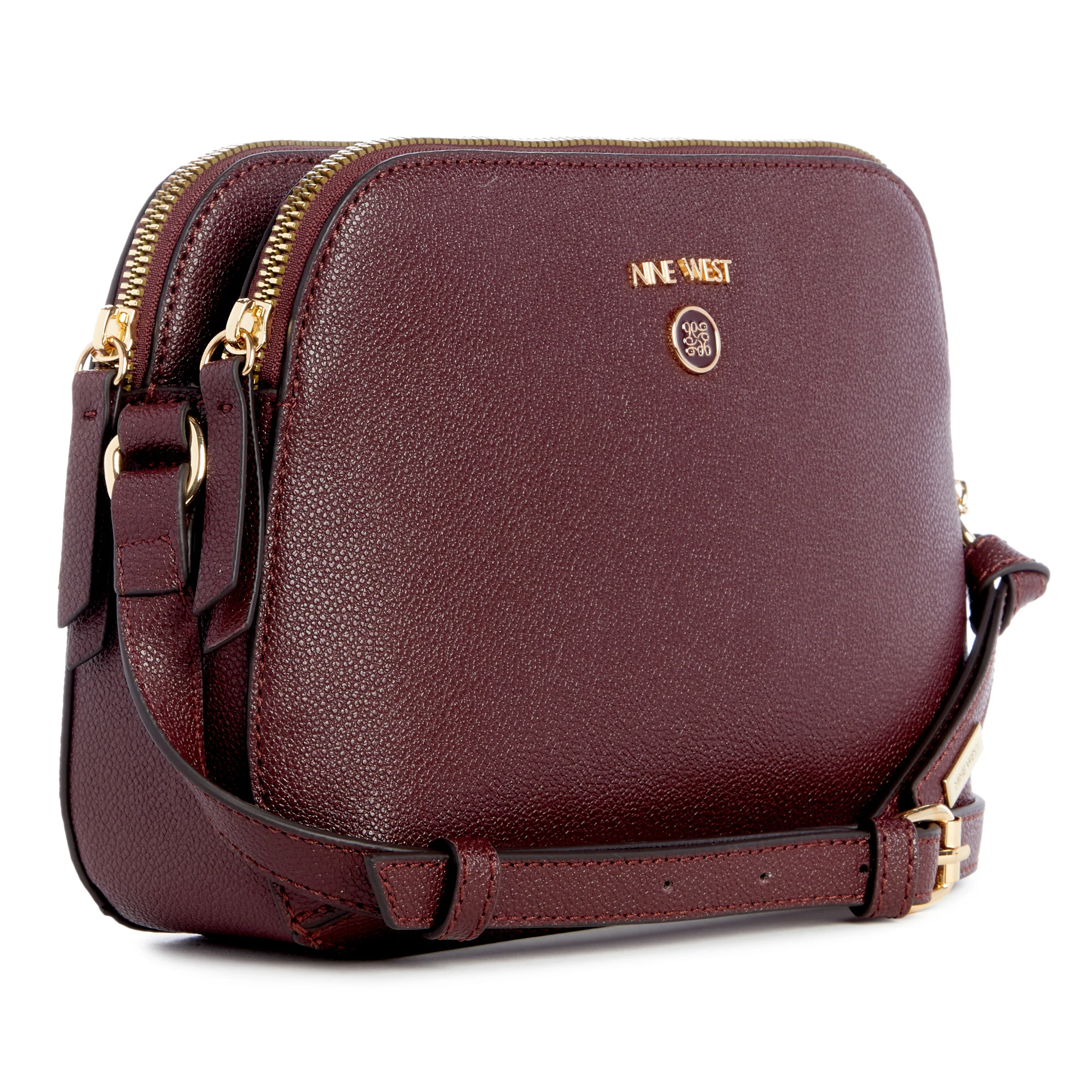 Eliena Mini DBL Zip Crossbody Merlot - Image 2