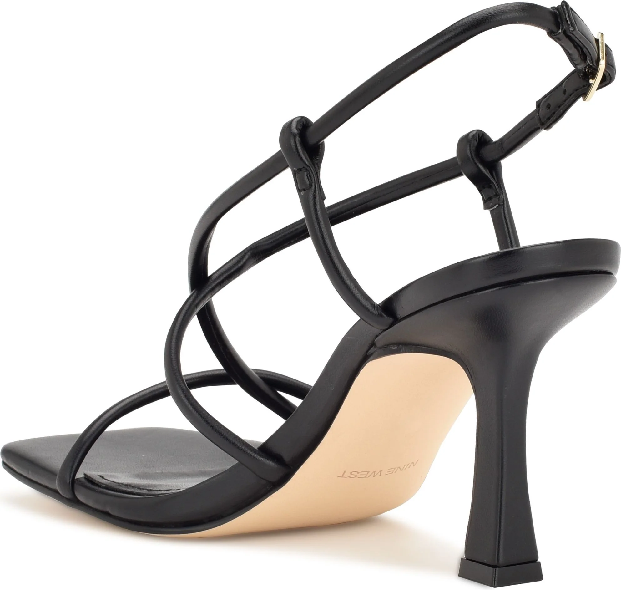 Yuki 3 Black Strappy Sandal - Image 3