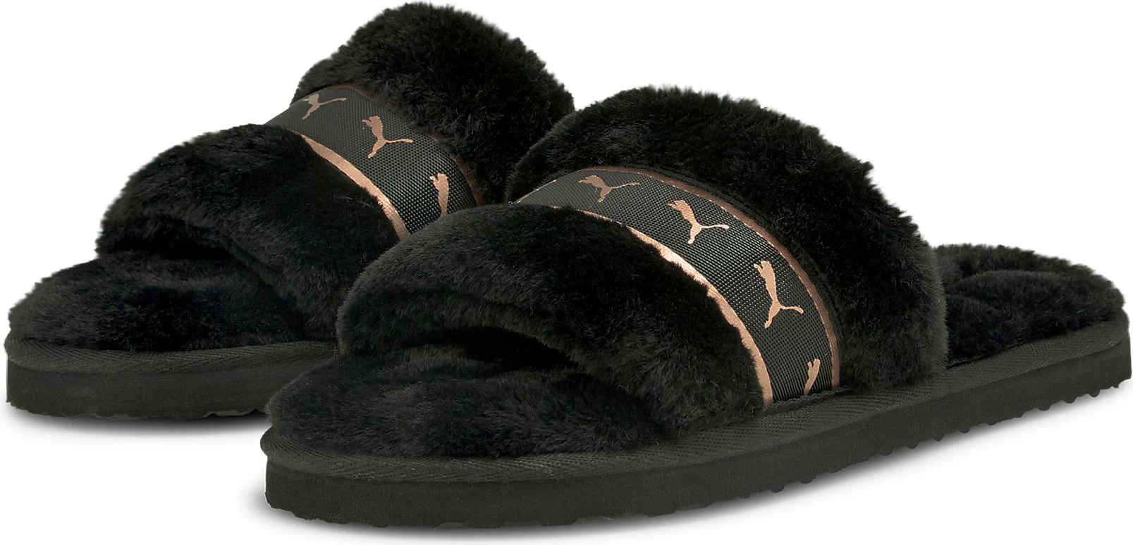 Fluff Slide V2 Black/Rose Gold - Image 4