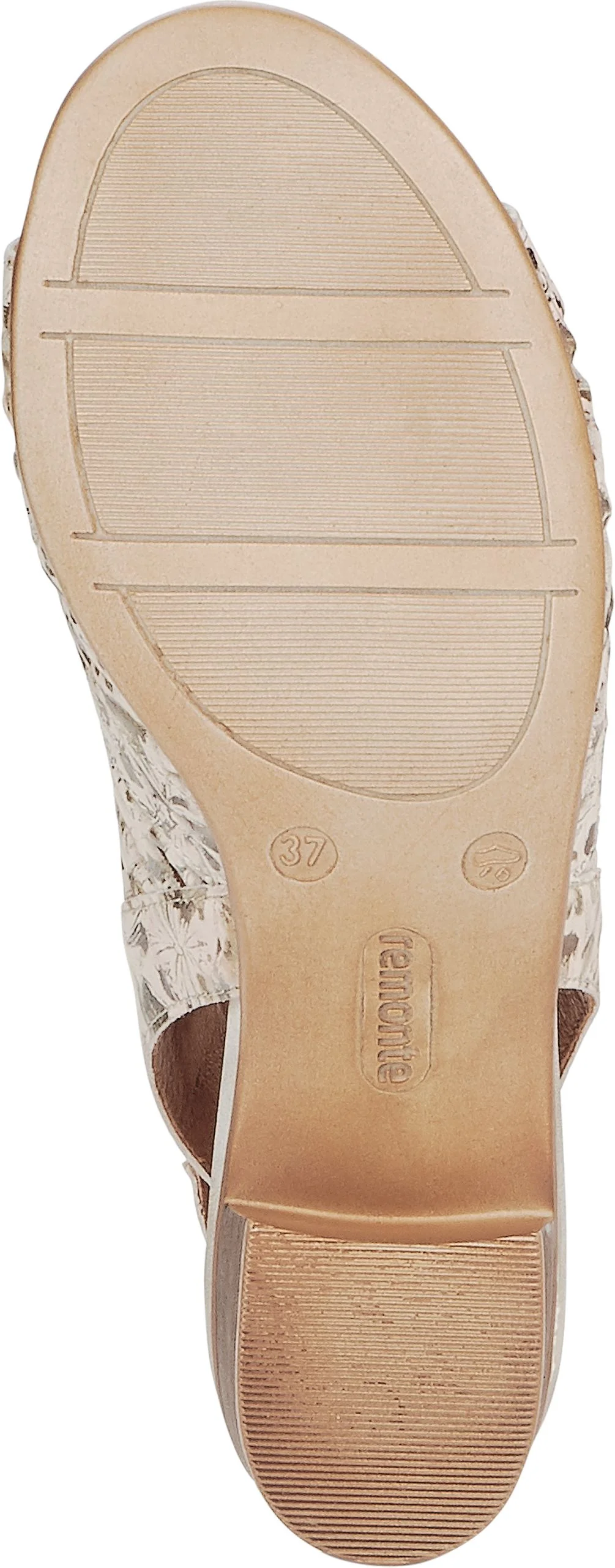 Beige Metallic Perforated Sandal - Image 7