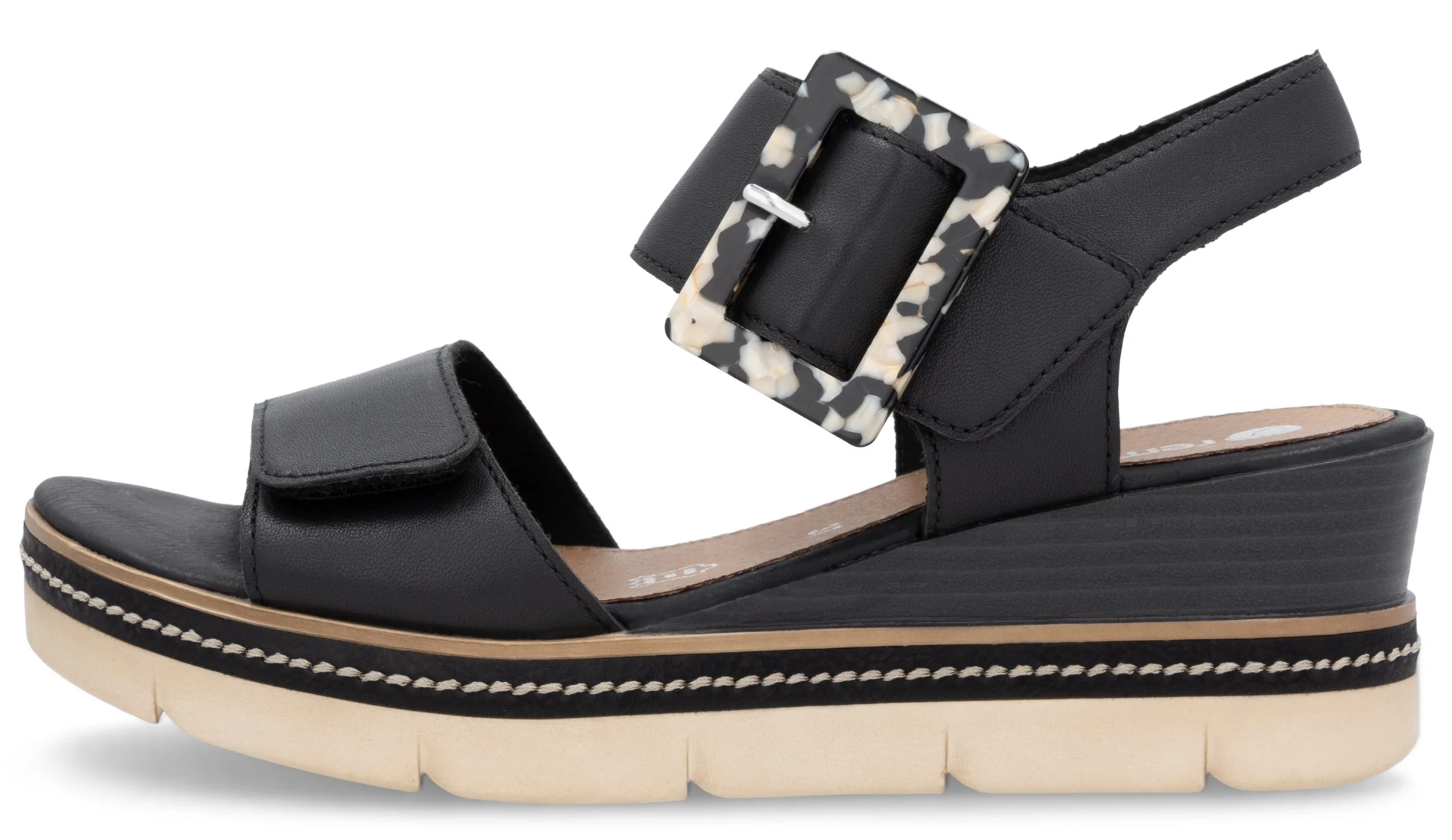 Black 2 Strap Wedge - Image 2