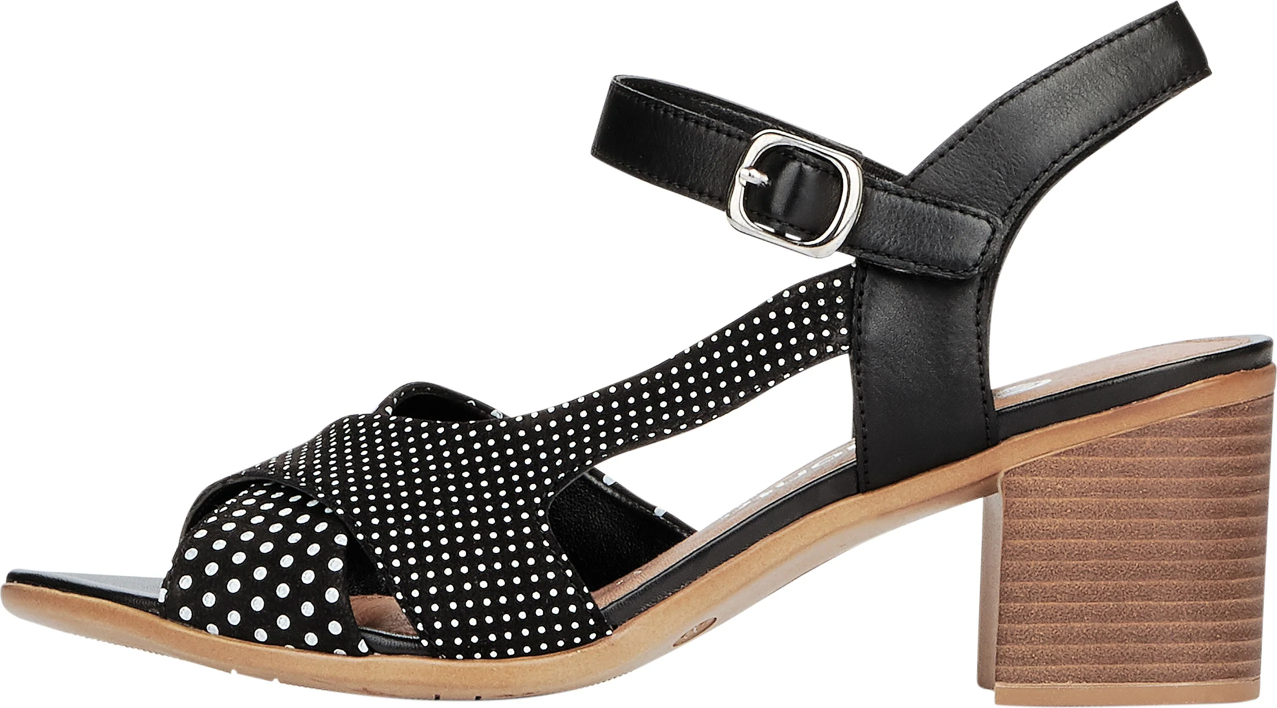 Black Dressy Sandal Polka Dot - Image 3